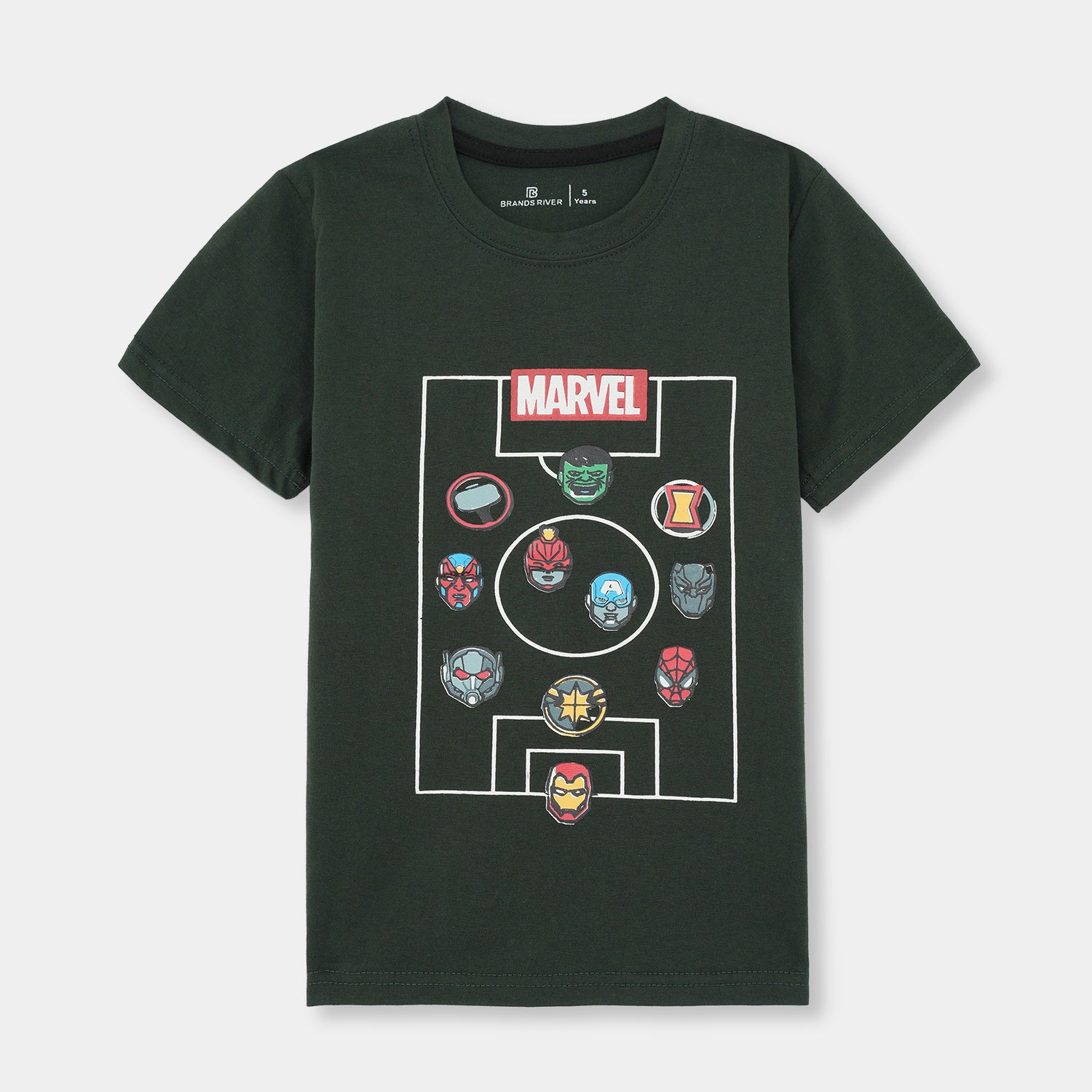 Premium Quality Boys Green 'Marvel' Summer Suit with Black Shorts