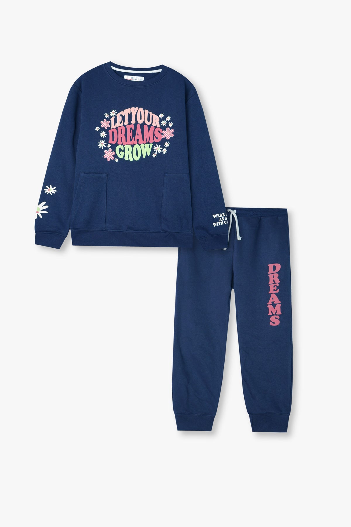 Premium Quality "Let Your Dream Glow" Printed Sweat Suit For Girls