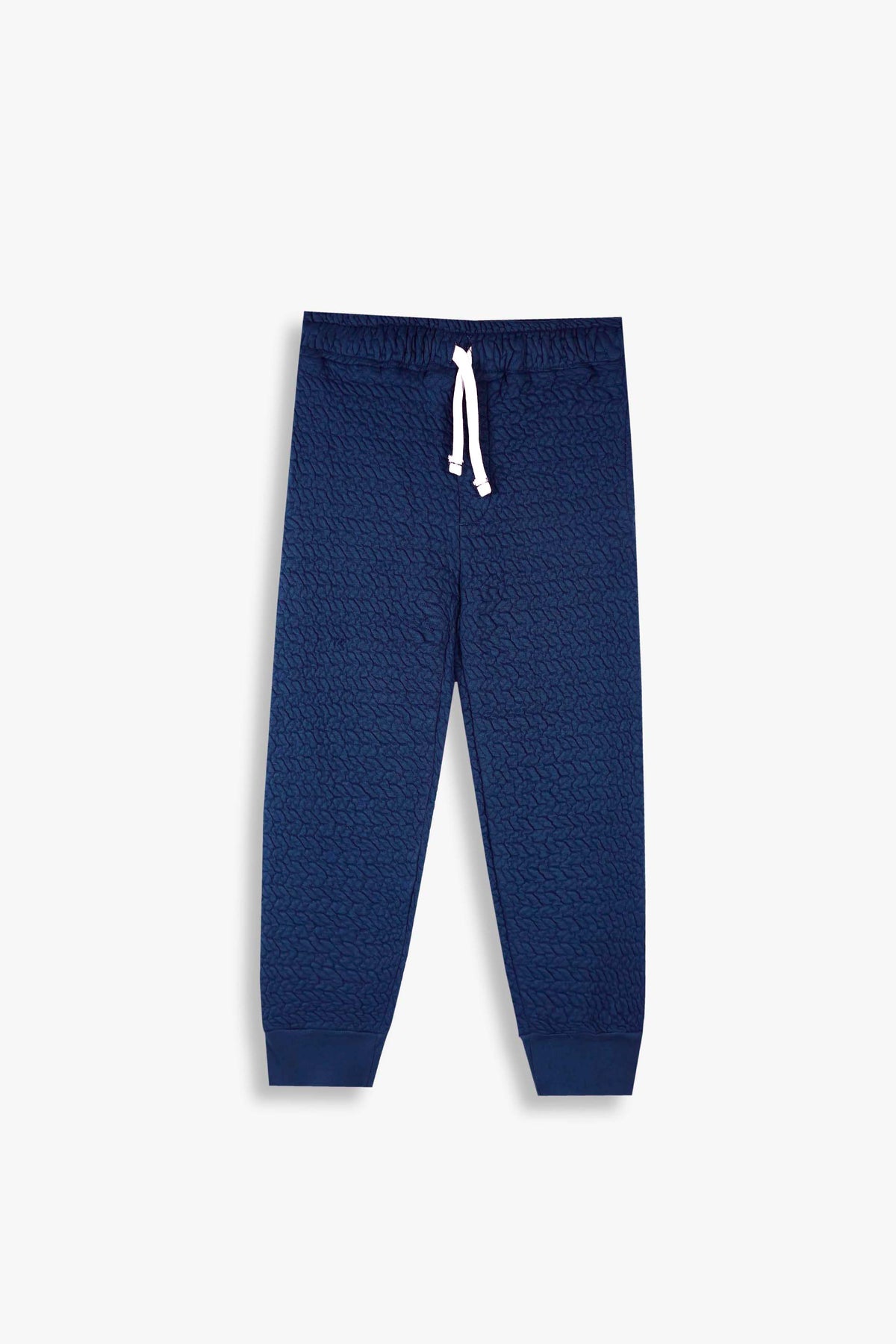 Premium Quality Quilted Jacquard Navy Tracksuit For Kids