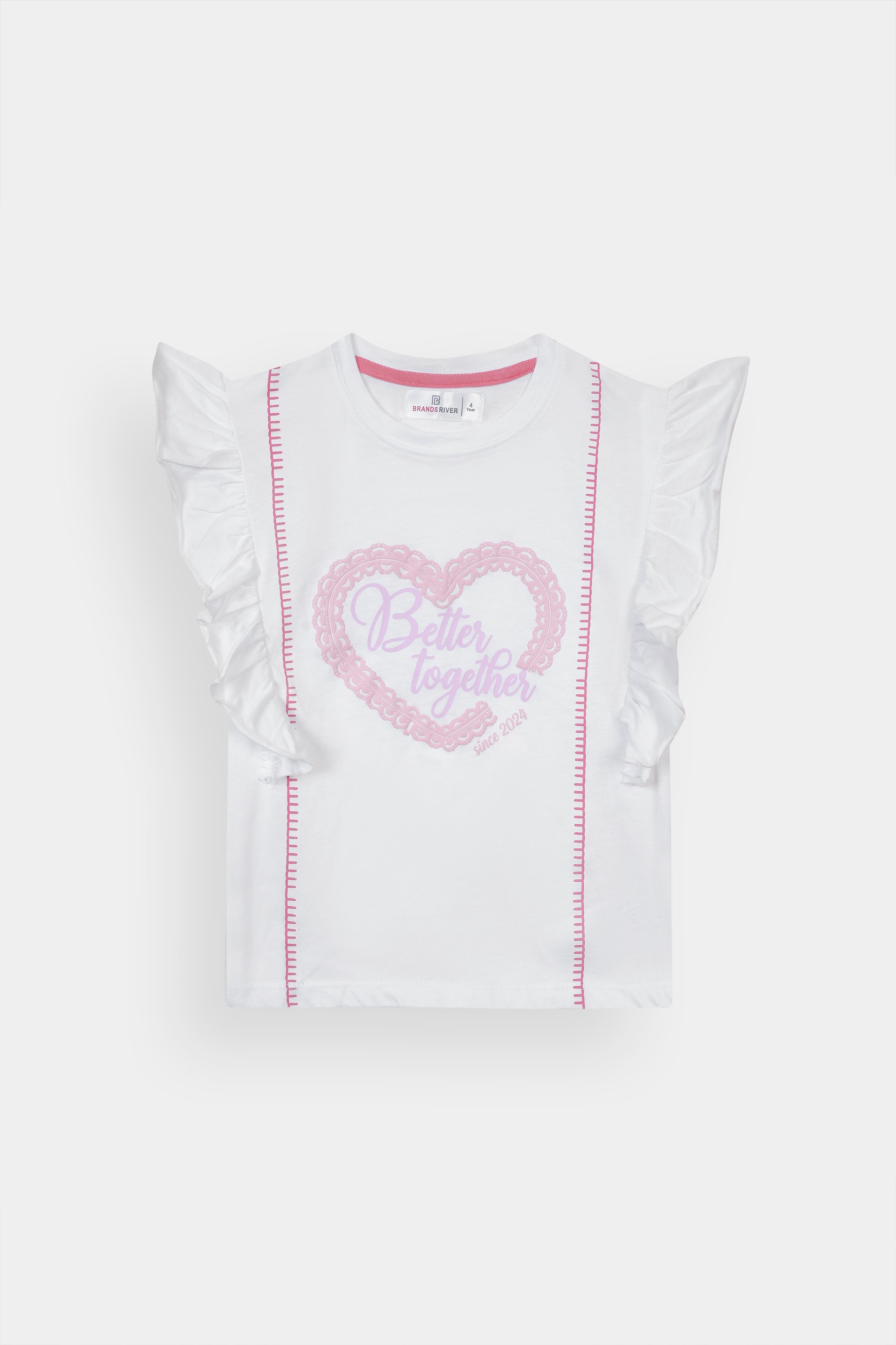 Girls Premium Quality "Best Together" Printed Summer Suit