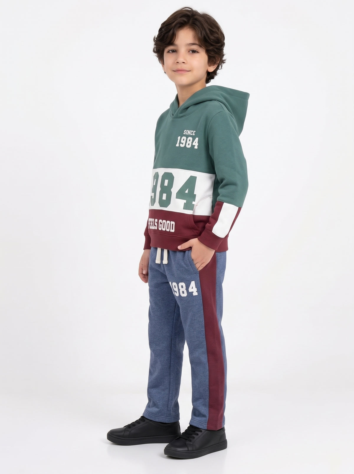 Premium Quality "Feels Good" Printed fleece Hoodie Suit for Kids