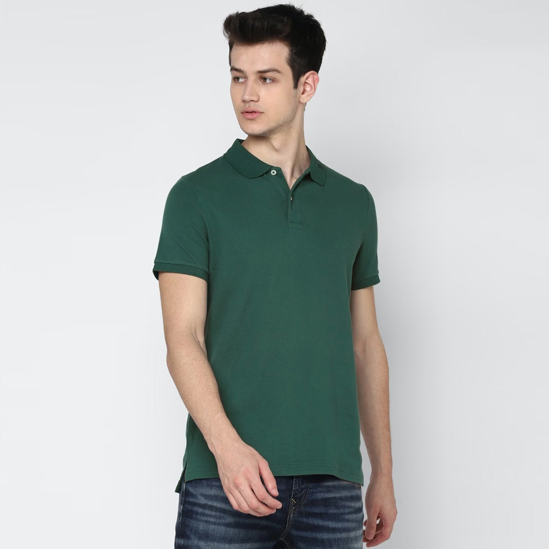 Men Basic Soft Cotton Pique Polo Shirt