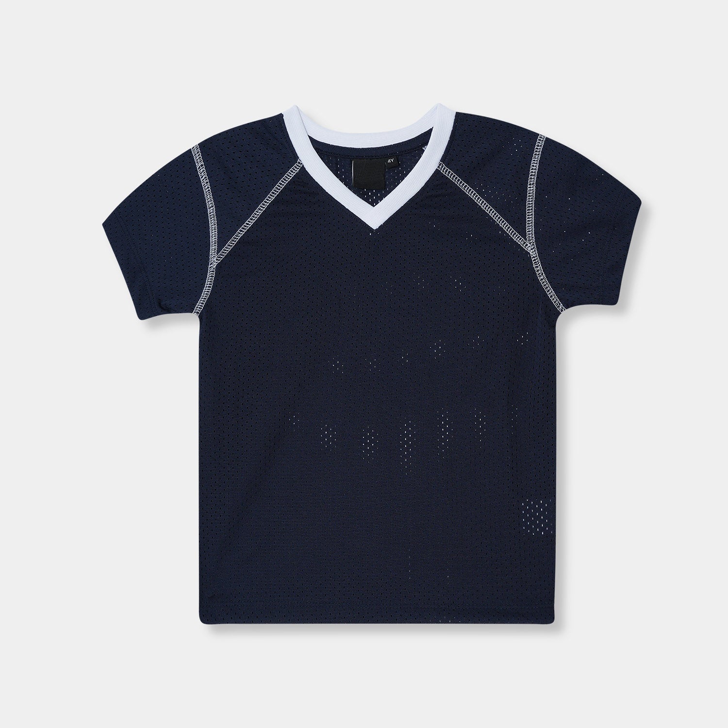 Boys Premium Quality Navy V-Neck Mesh with Bermuda Shorts