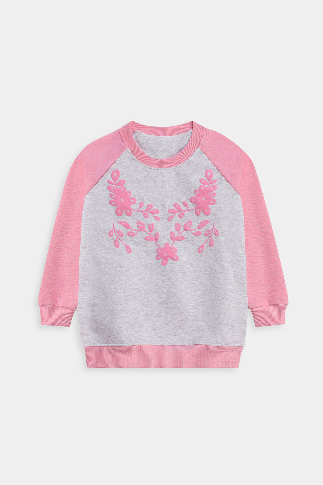 Premium Quality "Flowers" Printed fleece Sweatshirt Suit for Kids