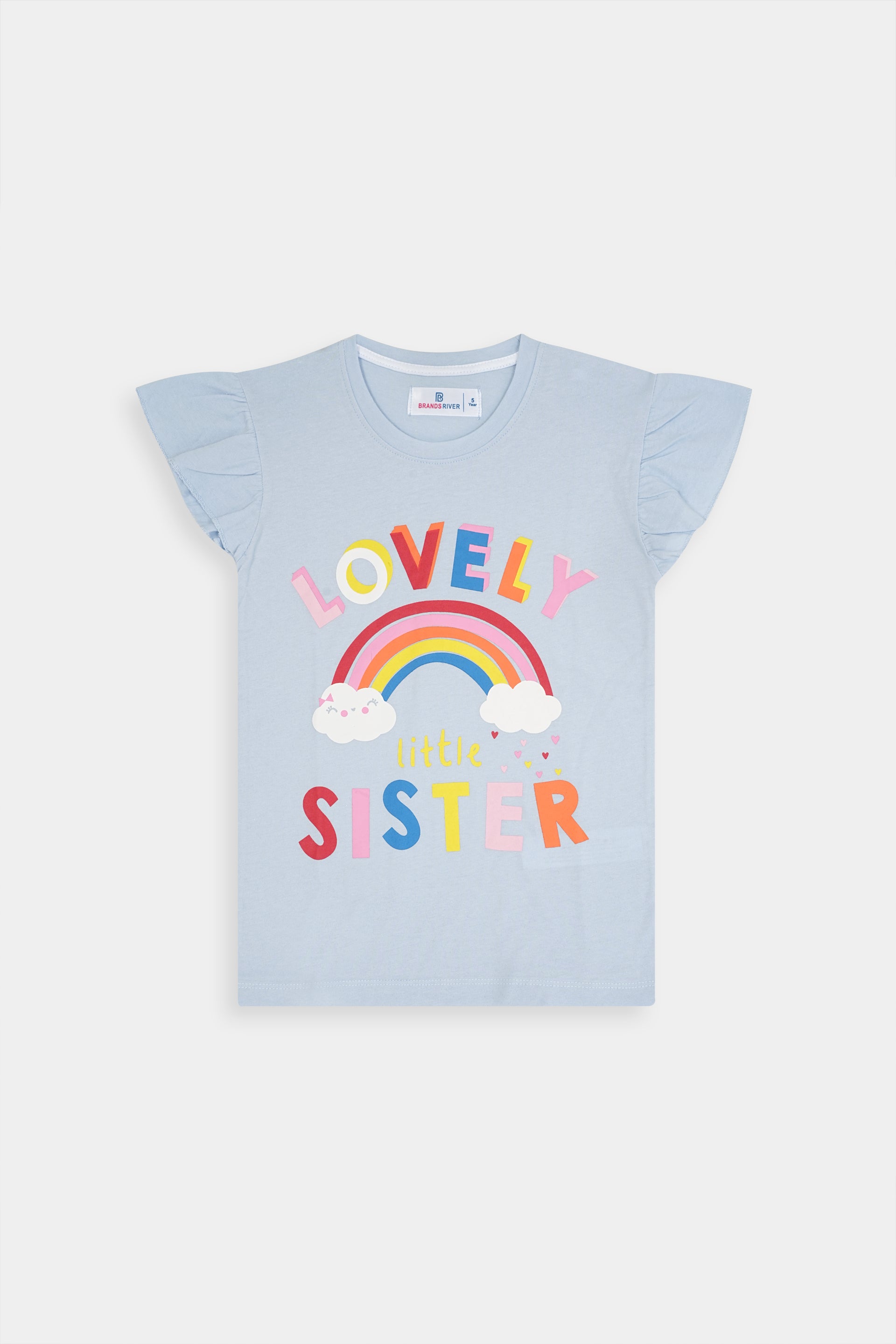 Girls Premium Quality "Rainbow " Printed Summer Suit