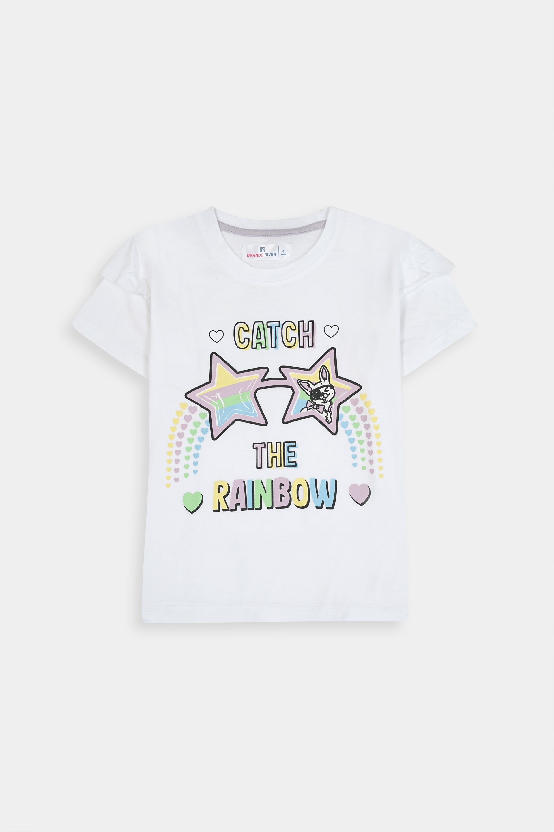 Girls Premium Quality "Catch The Rainbow" Printed Summer Suit