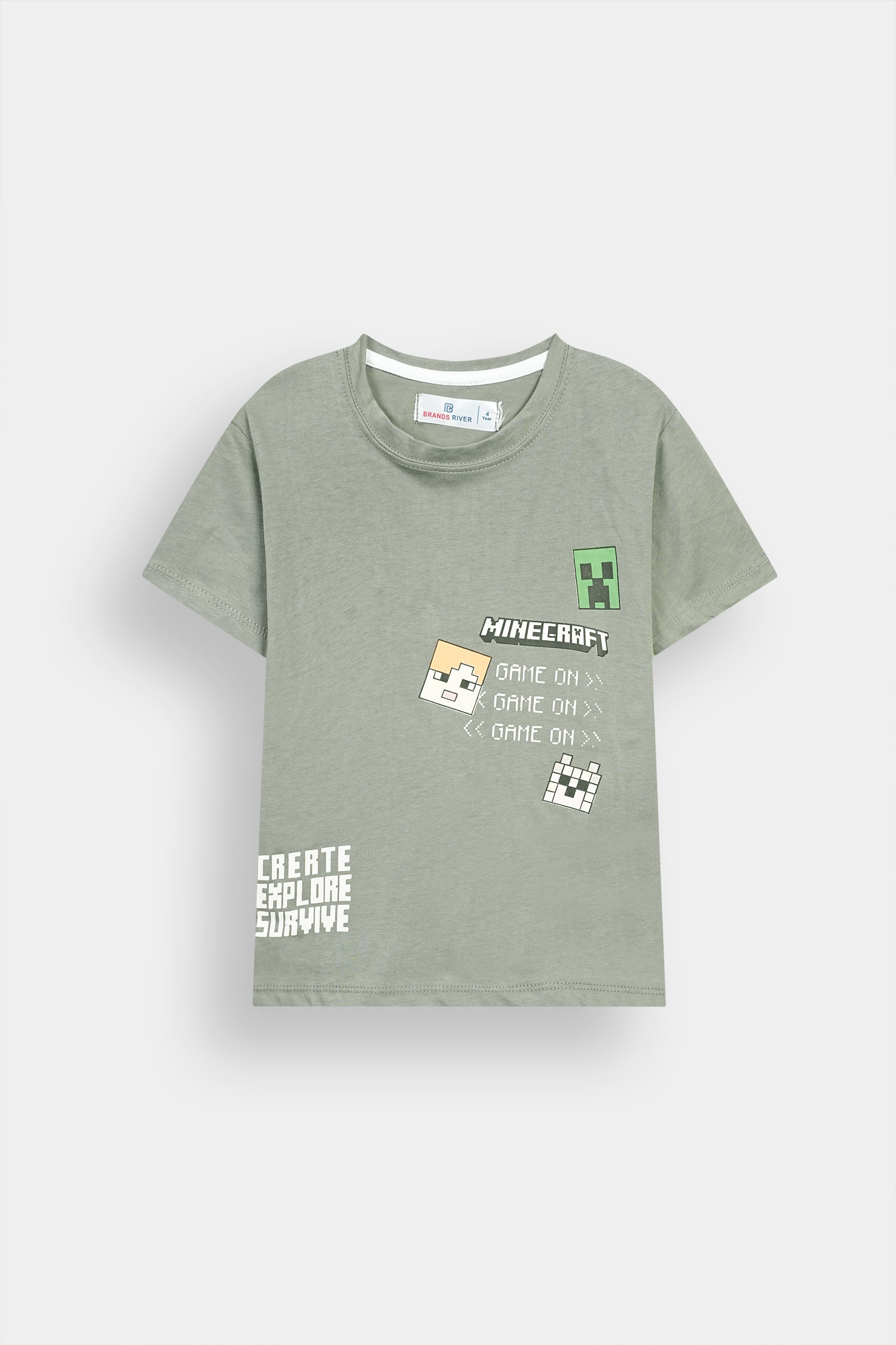 Premium Quality "Minecraft" Printed Summer Suit For Boys