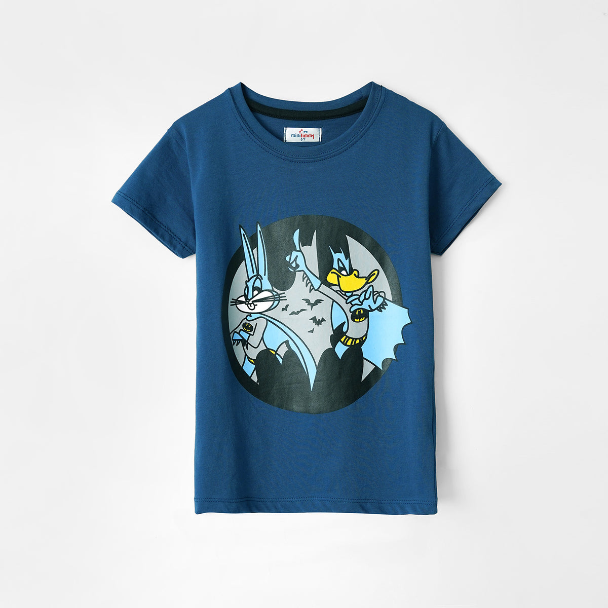 Kids Graphic Soft Cotton Dark Blue T-Shirt