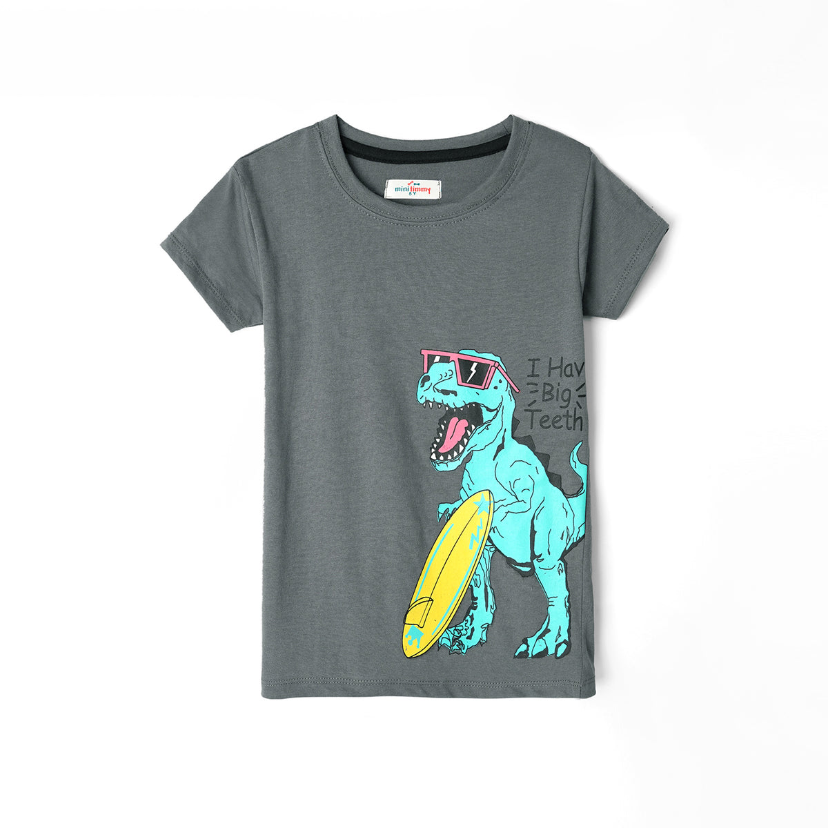 Kids Soft Cotton &quot;Dino&quot; Printed T-Shirt