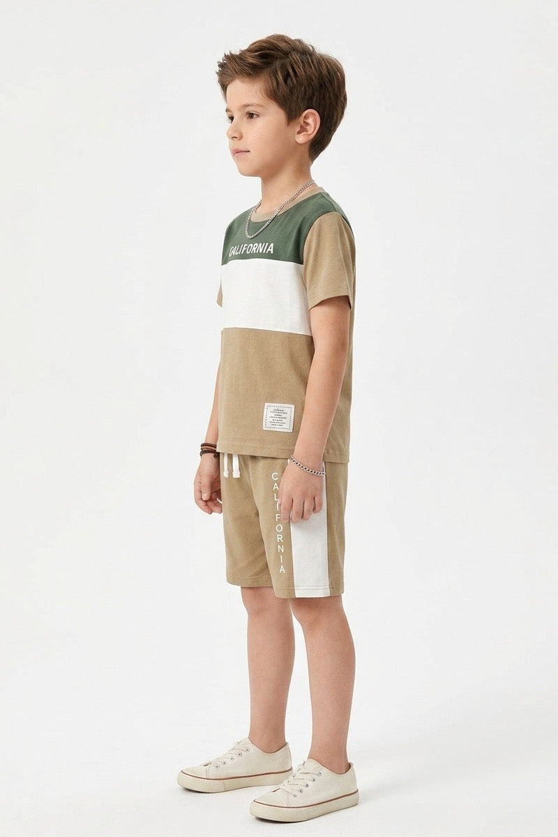 Premium Quality "California" Printed Summer Suit For Boys