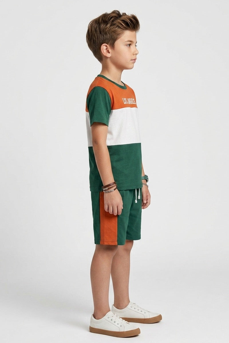 Premium Quality "Los angeles" Printed Summer Suit For Boys