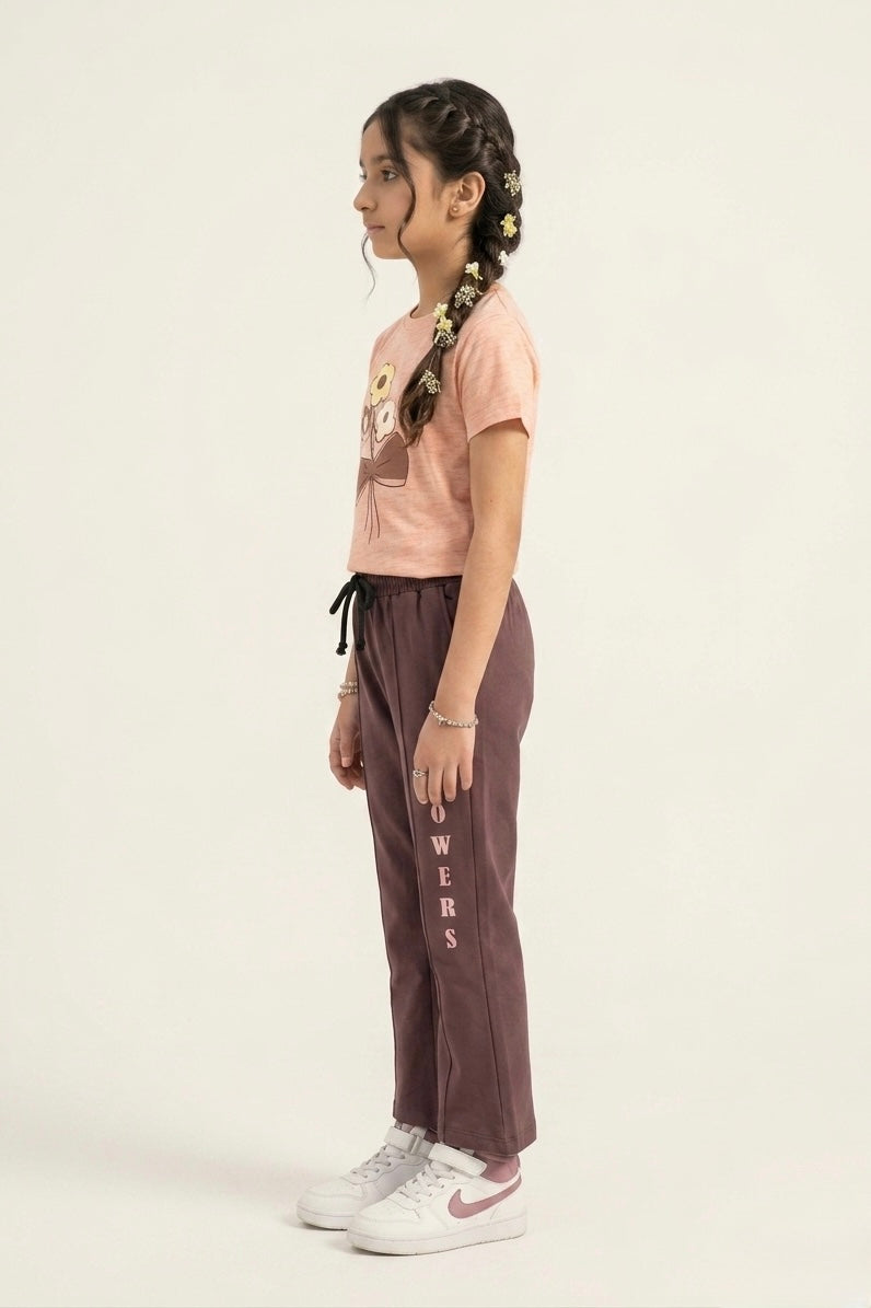 Girls Premium Quality "Flowers" Printed Summer Suit