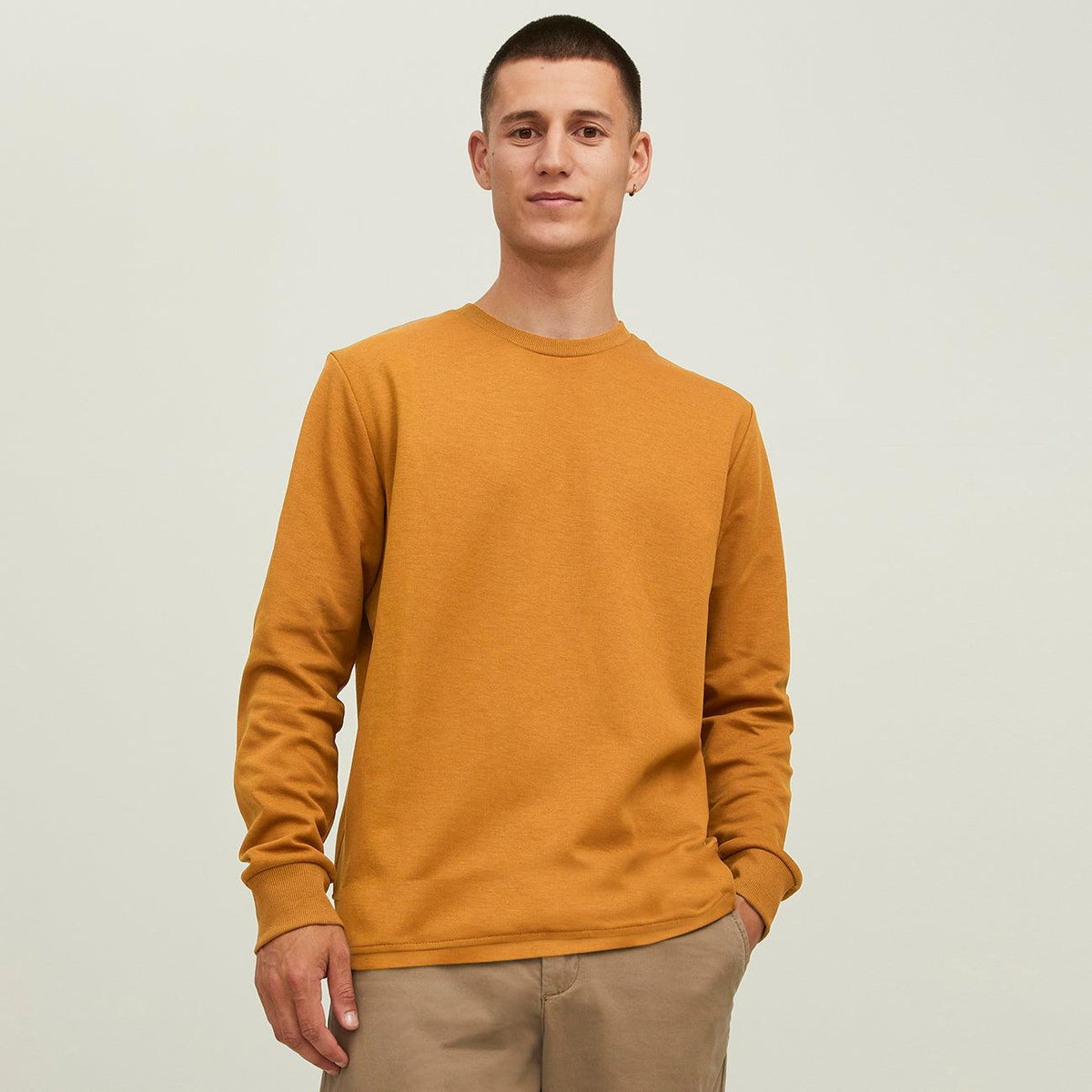 Men Premium Quality Soft Cotton Mustard SweatShirt