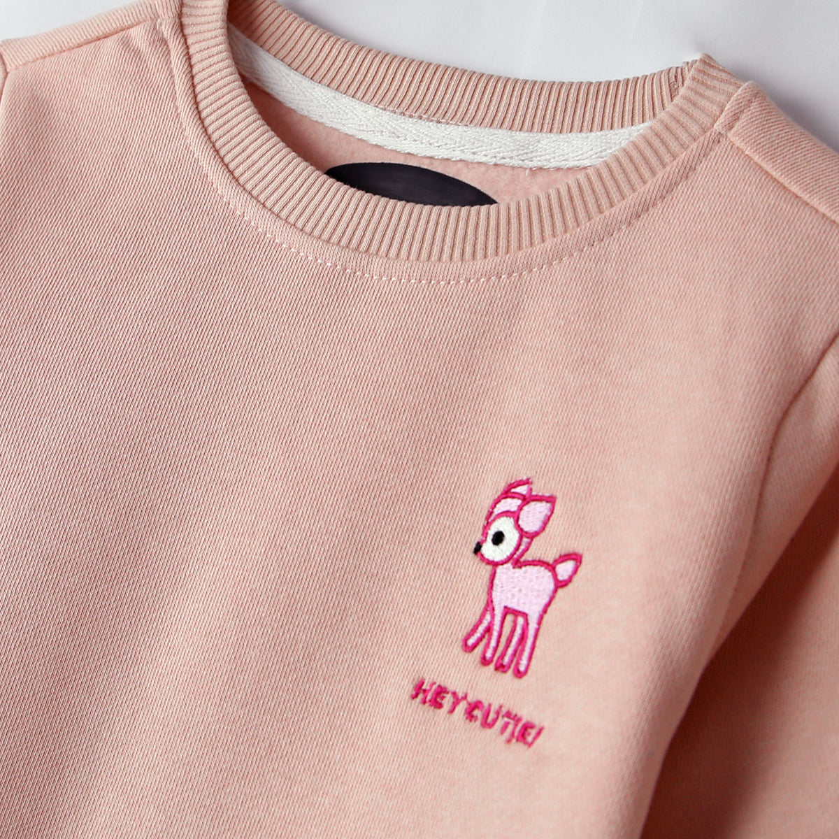 Girls Embroidered Fleece SweatShirt Minor Fault
