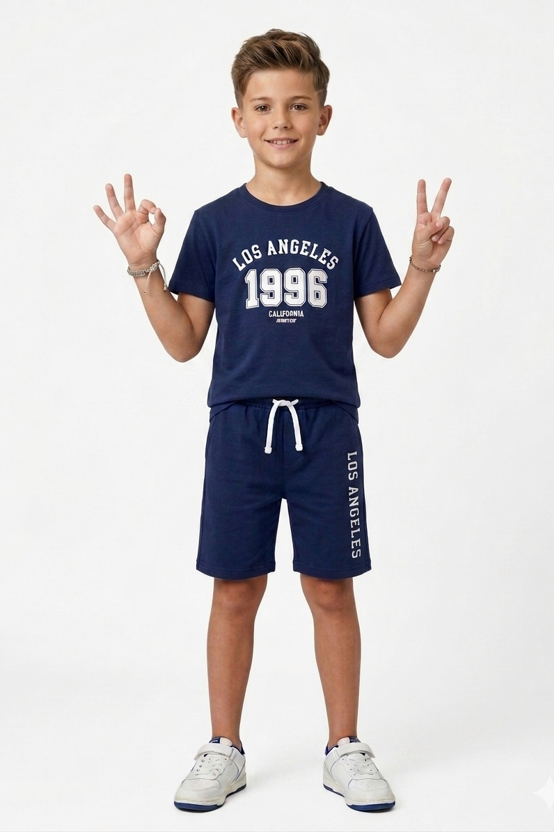 Premium Quality "Los angels " Printed Summer Suit For Boys