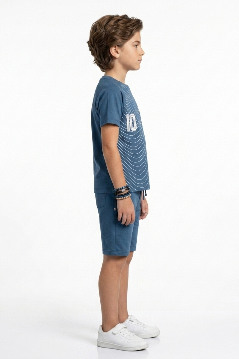 Premium Quality "10" Printed Summer Suit For Boys
