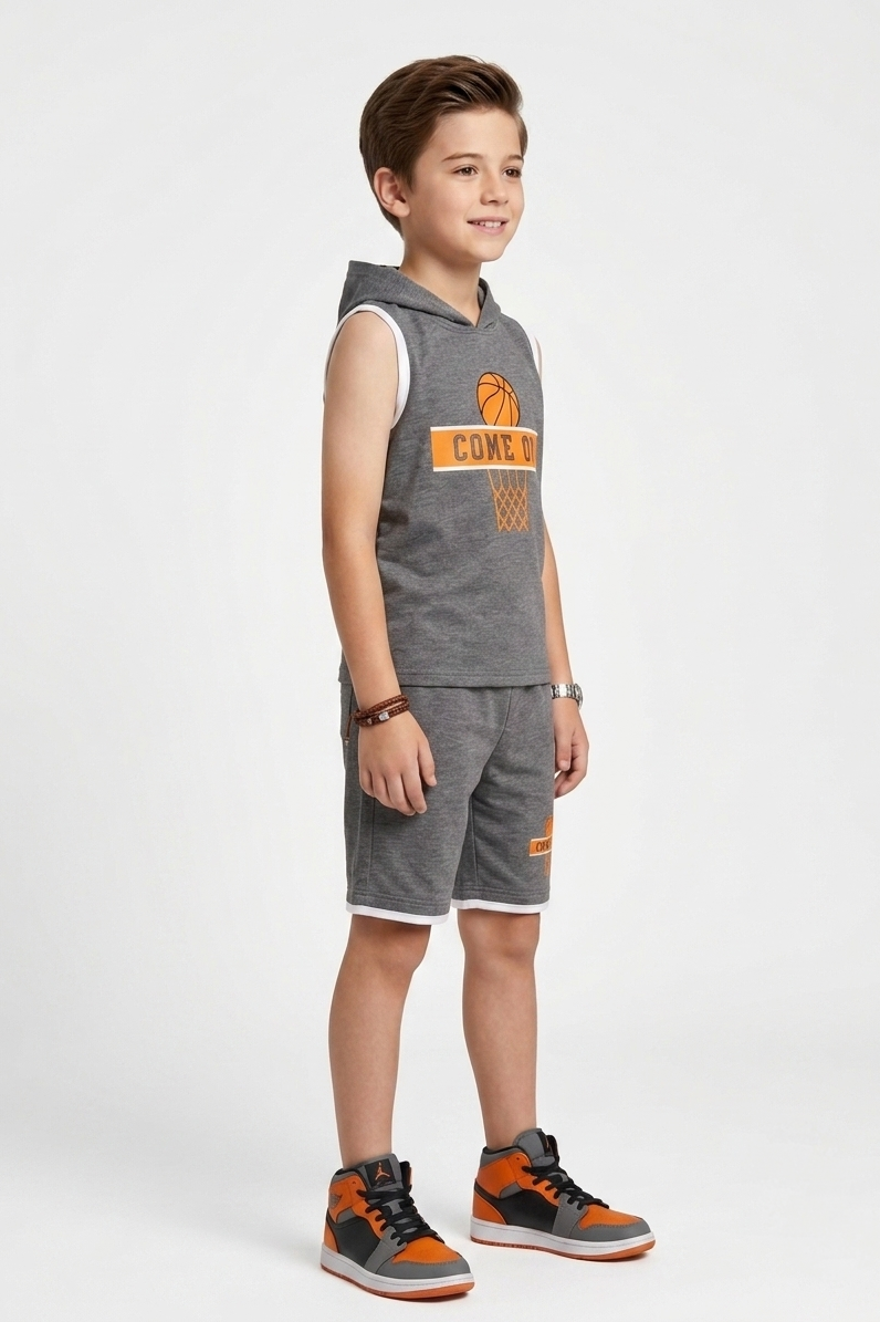 Premium Quality "Come on" Printed Summer Suit For Boys