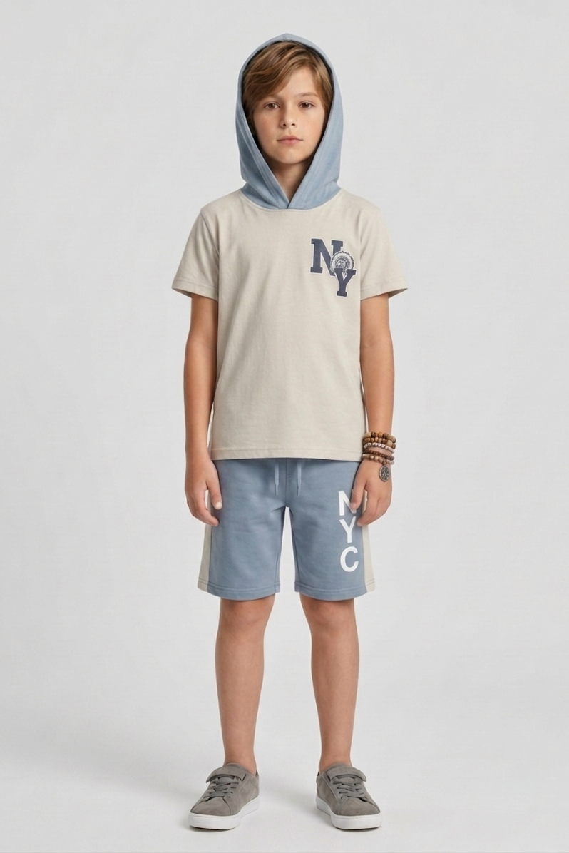 Premium Quality "NYC" Printed Summer Suit For Boys