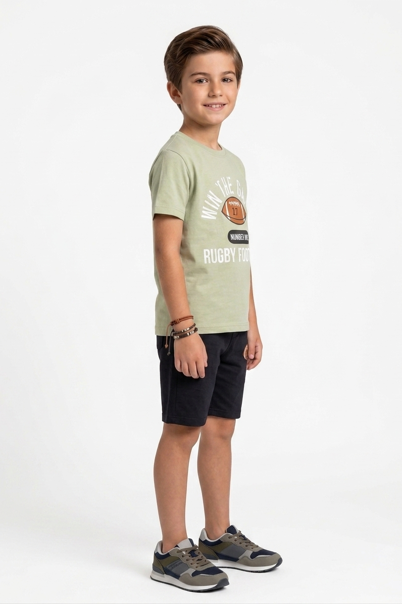 Premium Quality "Win The Game" Printed Summer Suit For Boys