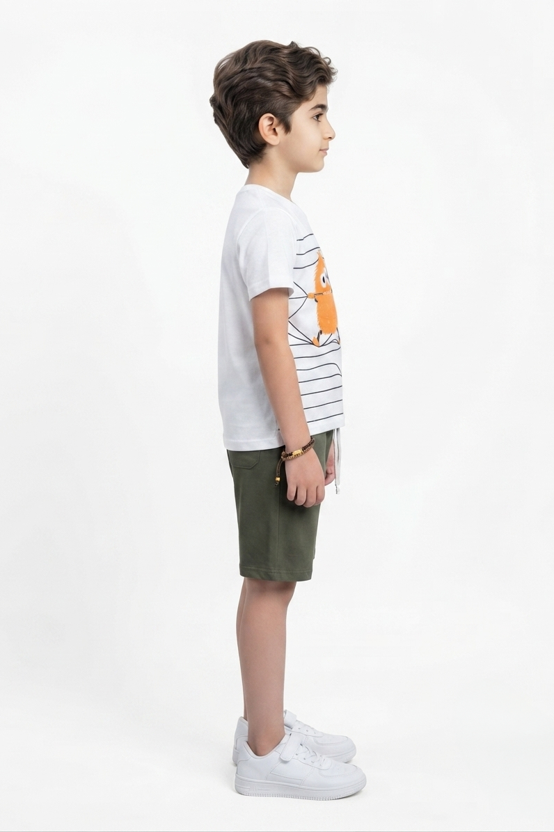 Premium Quality "Boo" Printed Summer Suit For Boys
