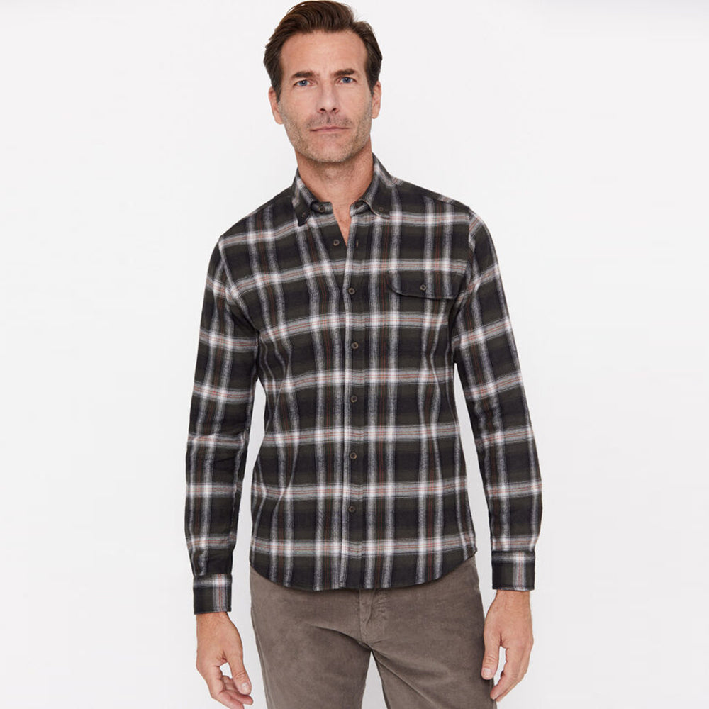 Men Premium Quality Long Sleeve Slim Fit Black Checked Casual Shirt