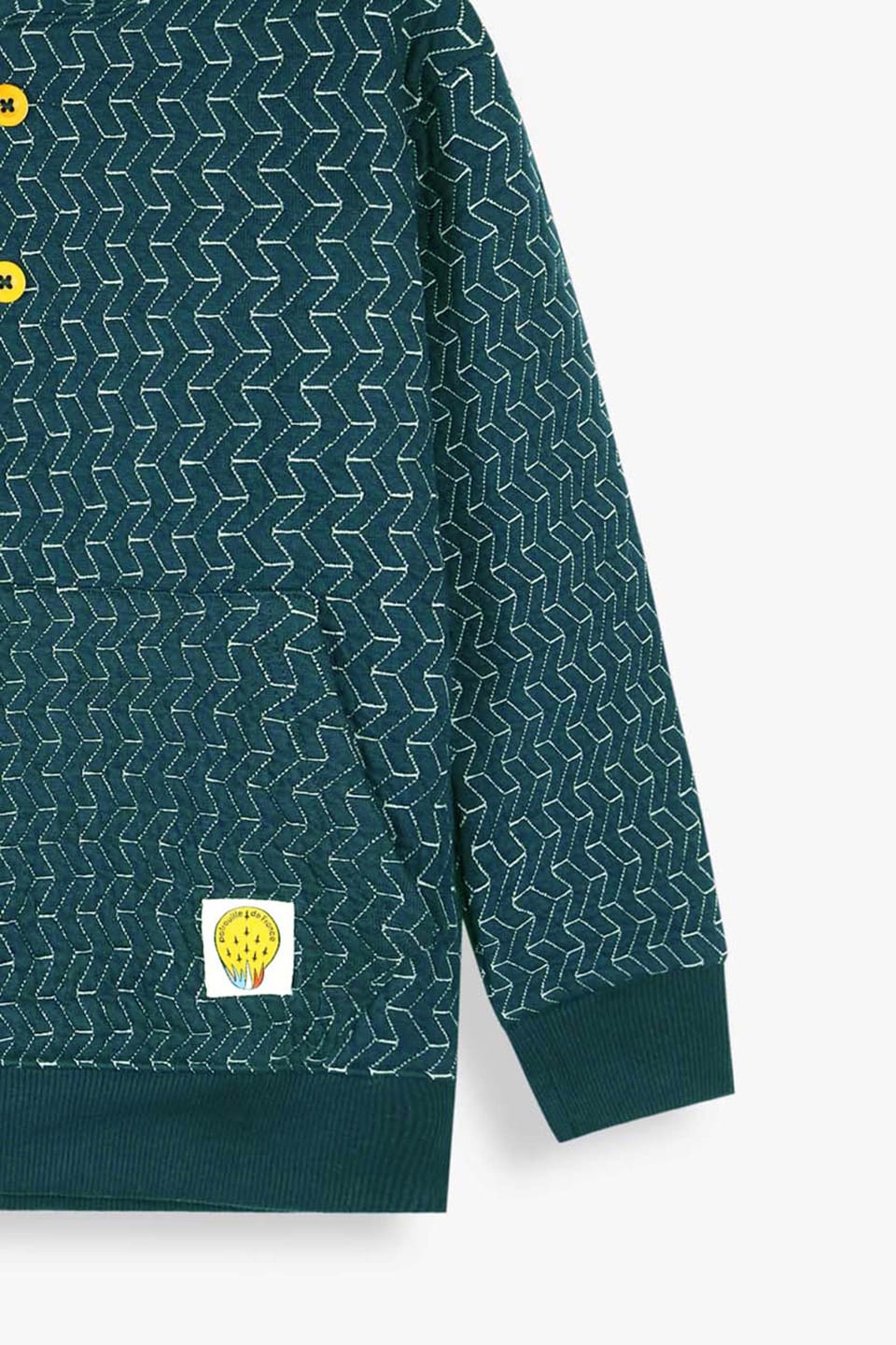 Premium Quality Quilted Jacquard Light Teal Tracksuit For Kids