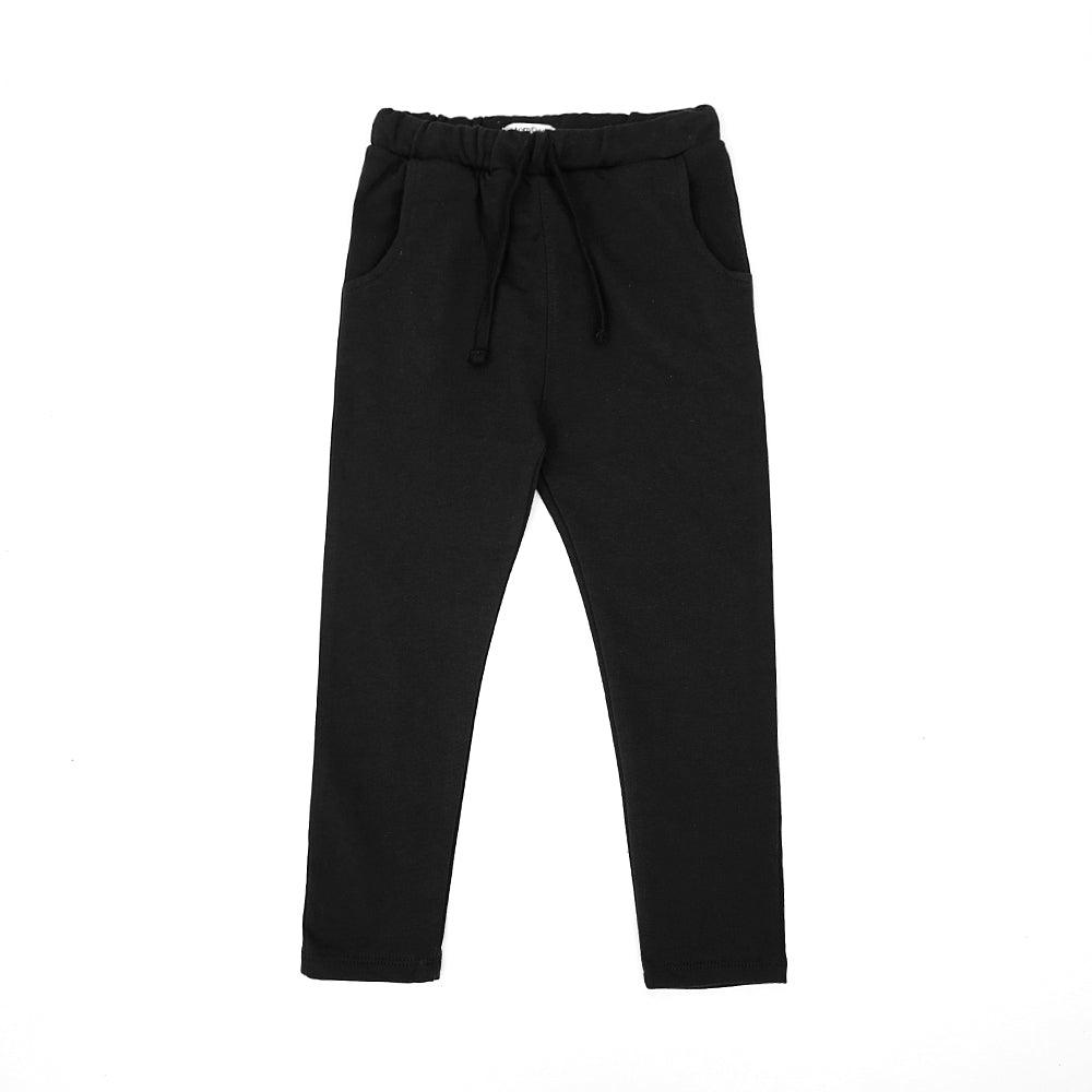 Premium Quality Black French Terry Trouser For Kid&#39;s (00745) - Brands River