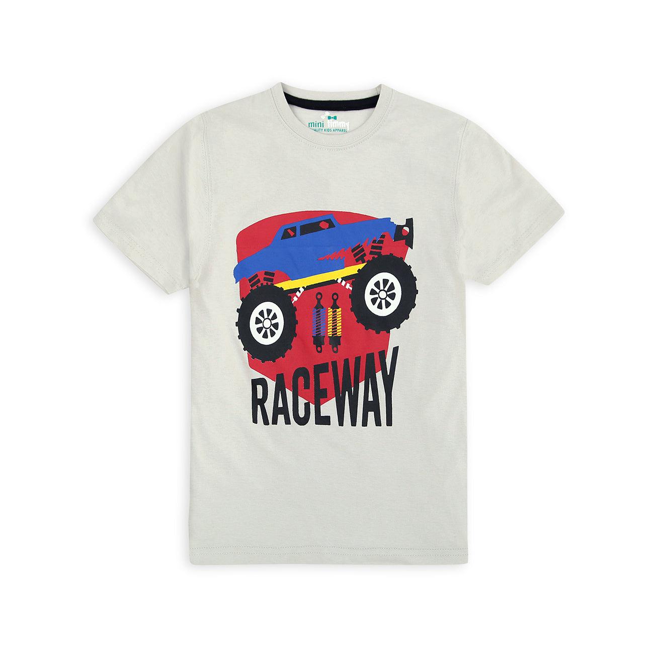 Boys Soft Cotton "Race Way" Printed T-Shirt 9 MONTH - 10 YRS - Brands River
