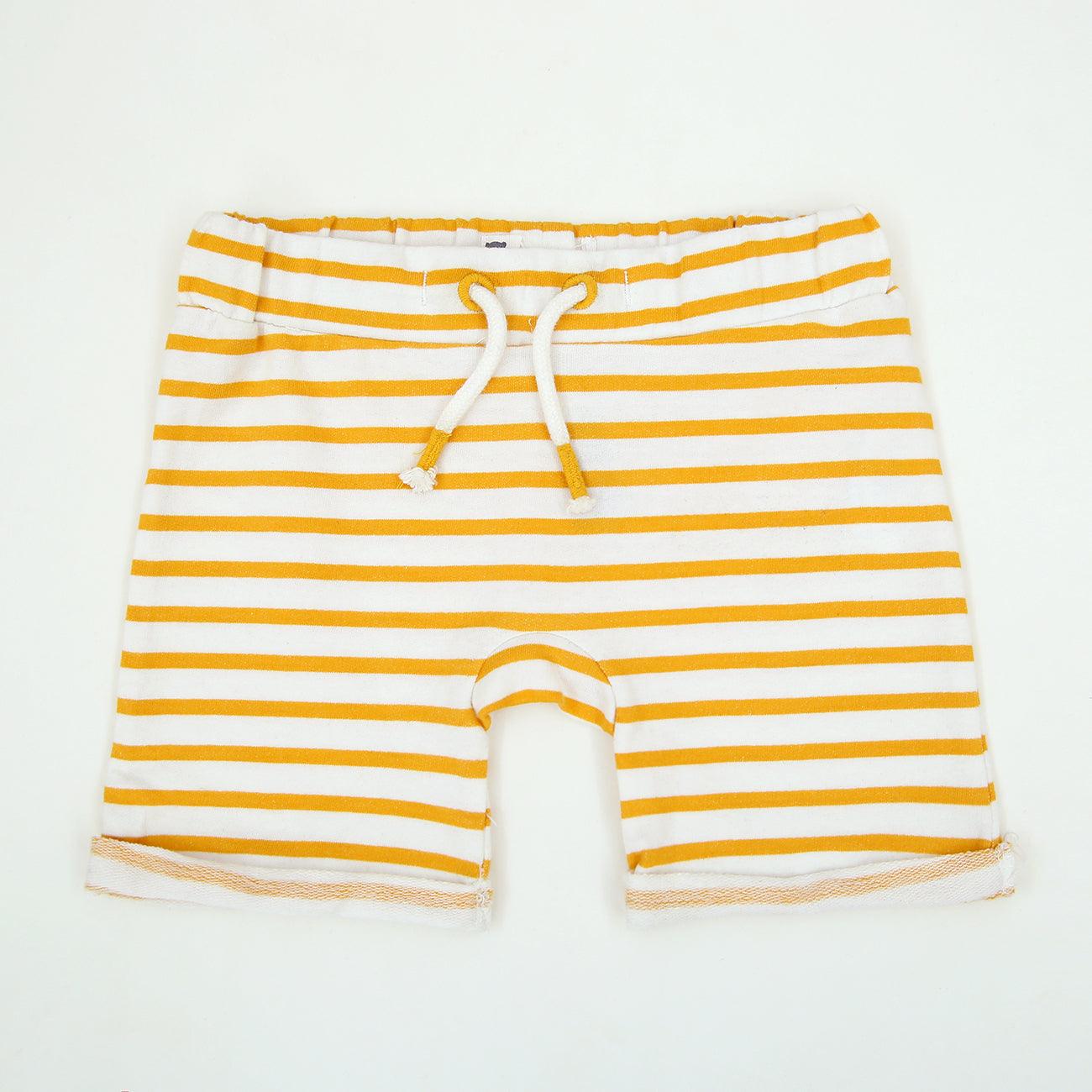 Premium Quality Soft Cotton Stripe Printed Short For Kids (BC-11686) - Brands River