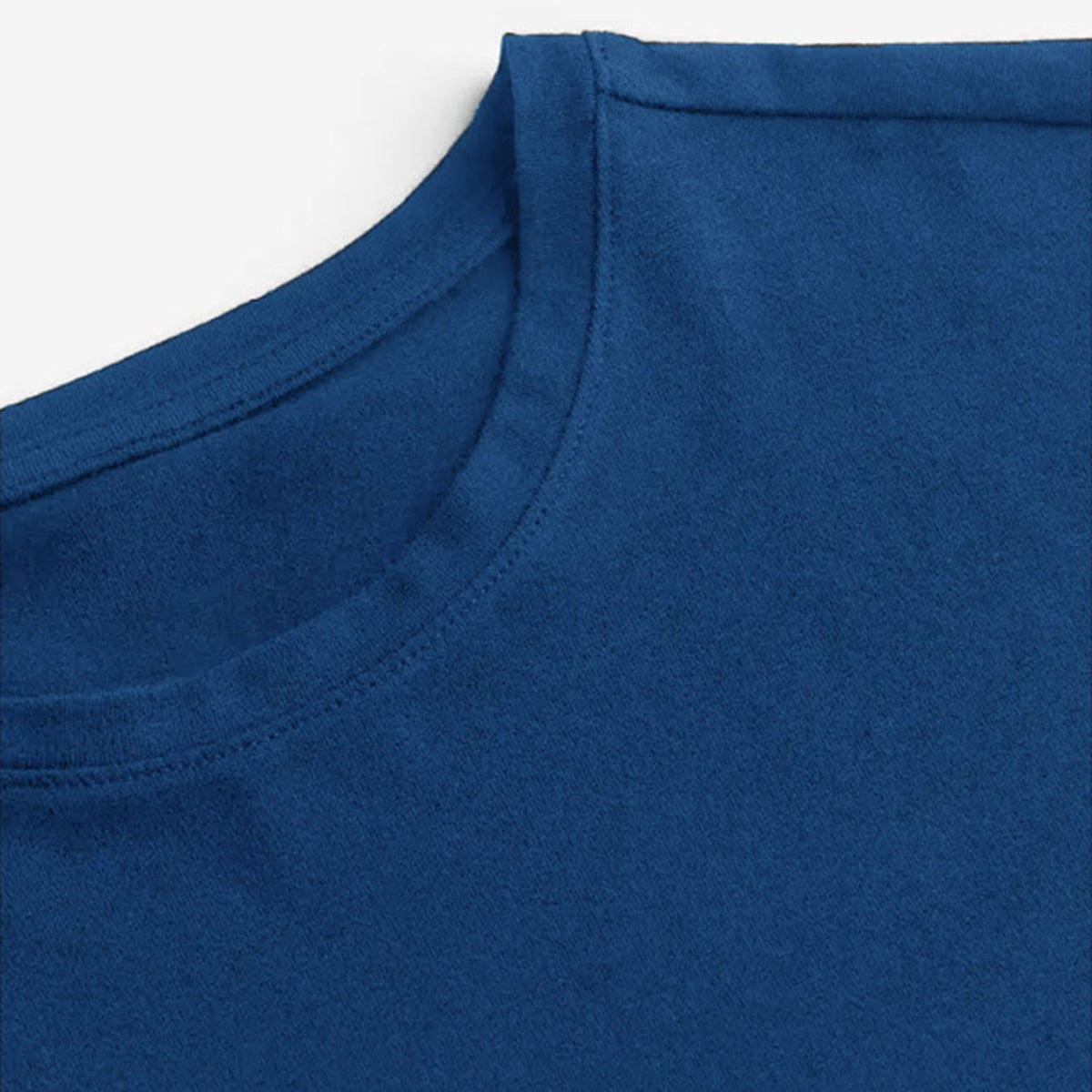 Men Soft Cotton Long Sleeve Blue T-Shirt