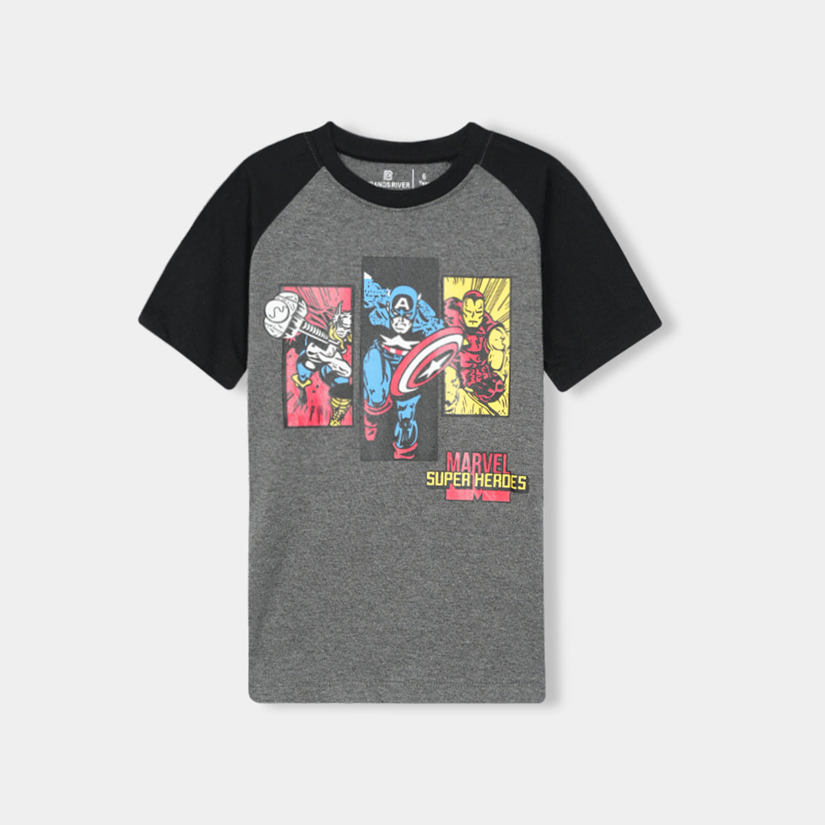 Premium Quality Boys &#39;Marvel&#39; Grey summer suit