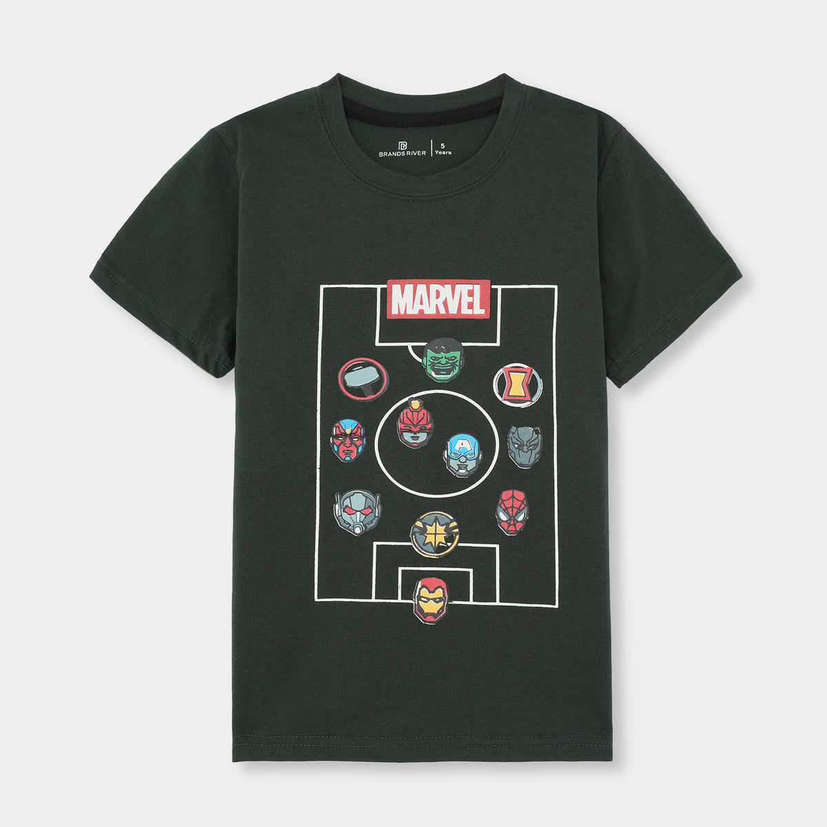 Premium Quality Boys Green &#39;Marvel&#39; Summer Suit with Black Shorts
