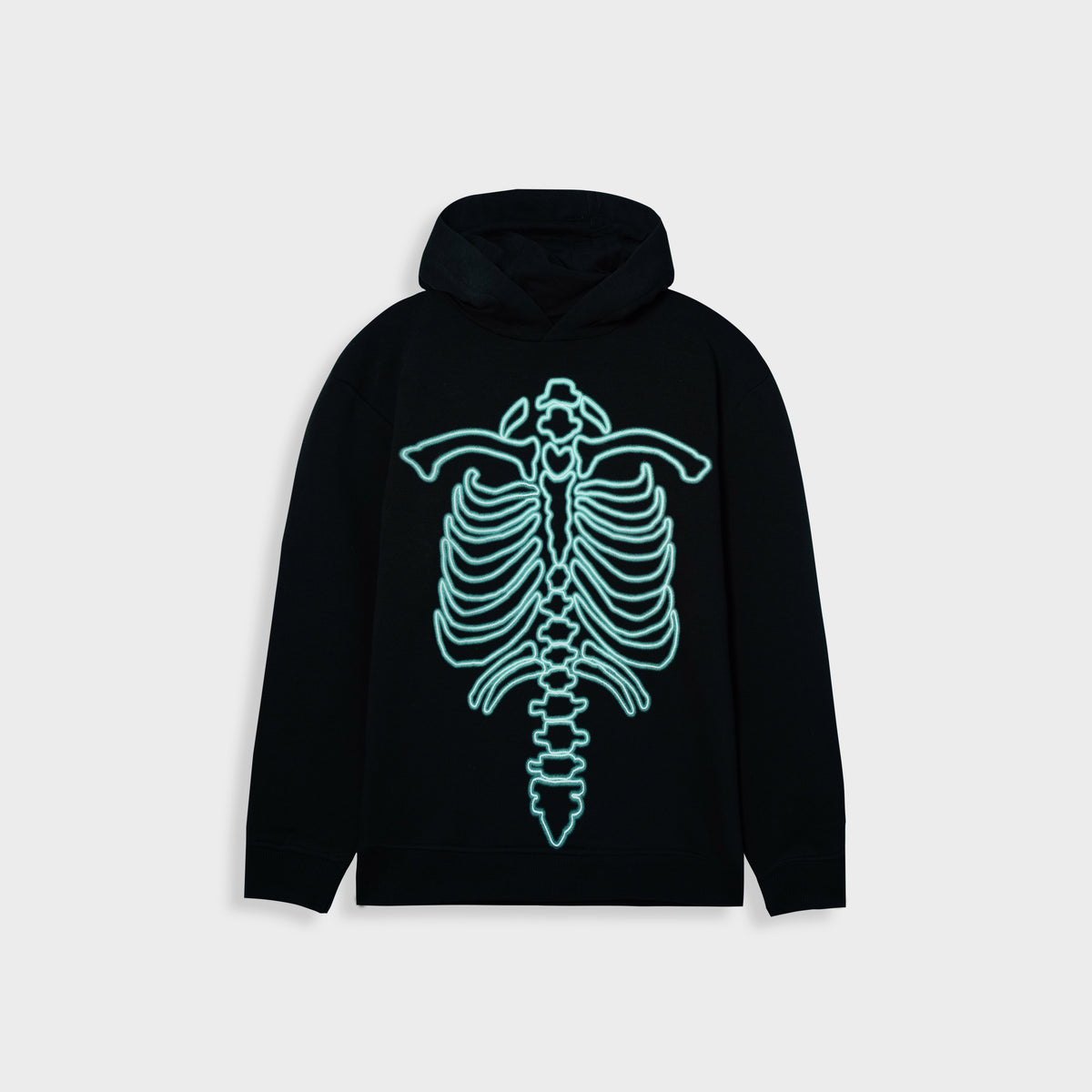 Premium Quality Pull-Over Skeleton Printed Fleece Hoodie For Kids (R)