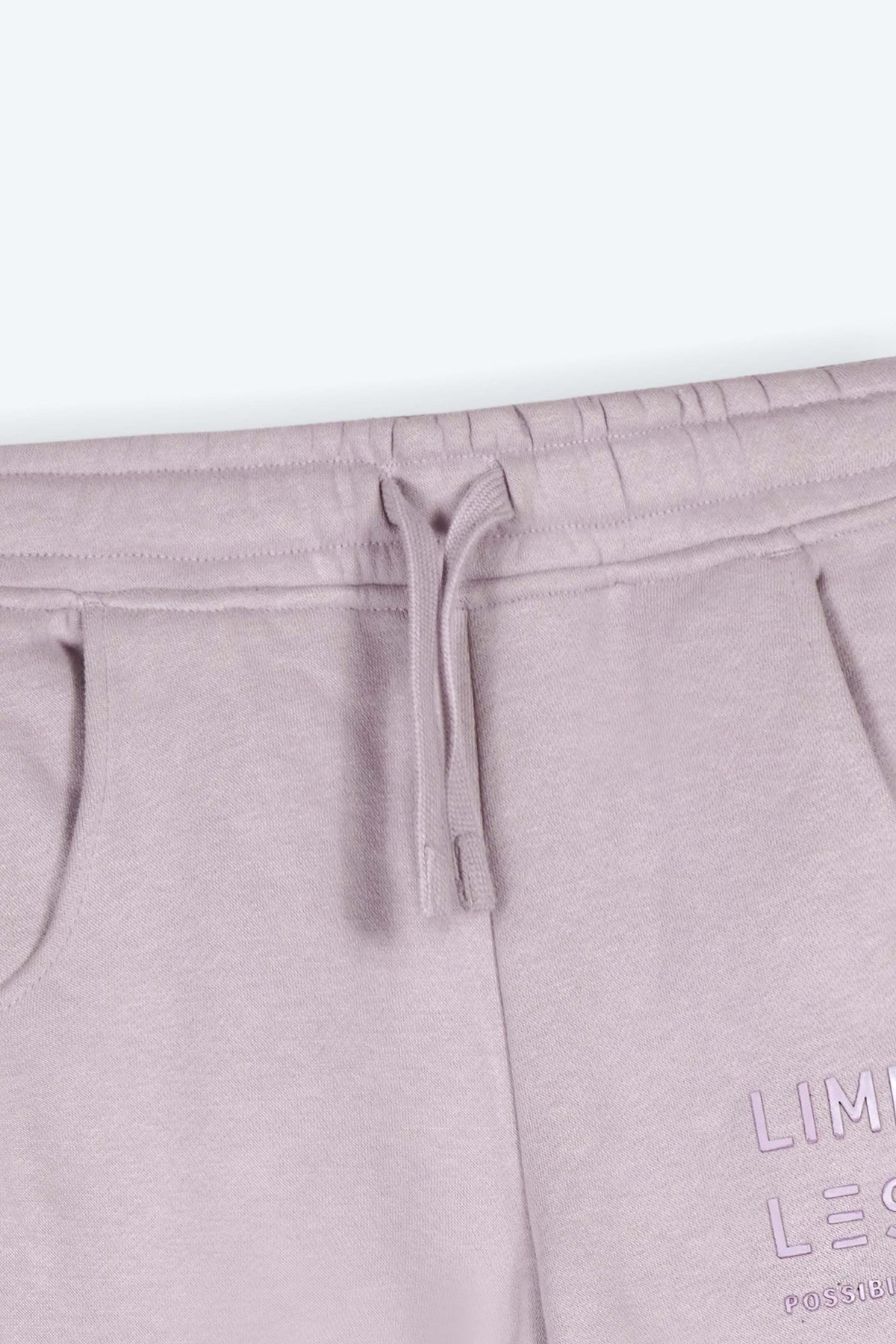 Premium Quality &quot;Limitless Possibilities&quot; Printed Fleece Light Purple Trouser For Girls