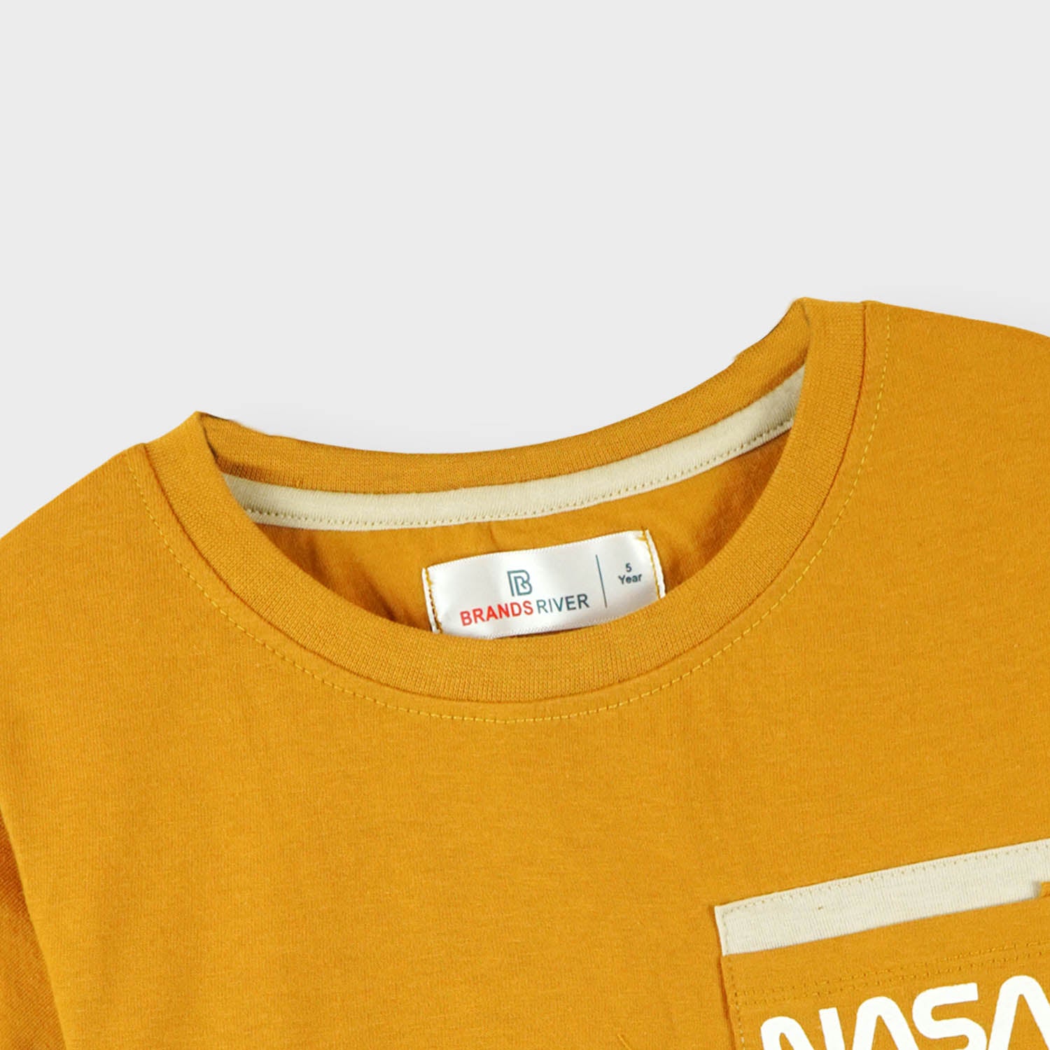 Boys Premium quality 'NASA' printed Mustard Summer suit