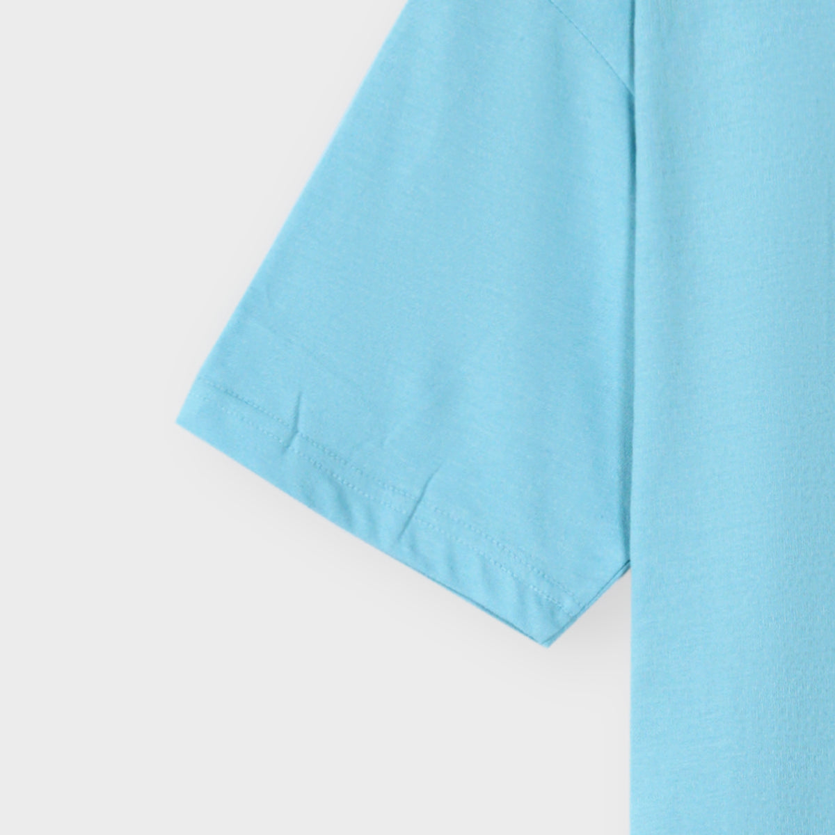 Premium Quality Cotton Sky Blue Plain T-shirt For Men