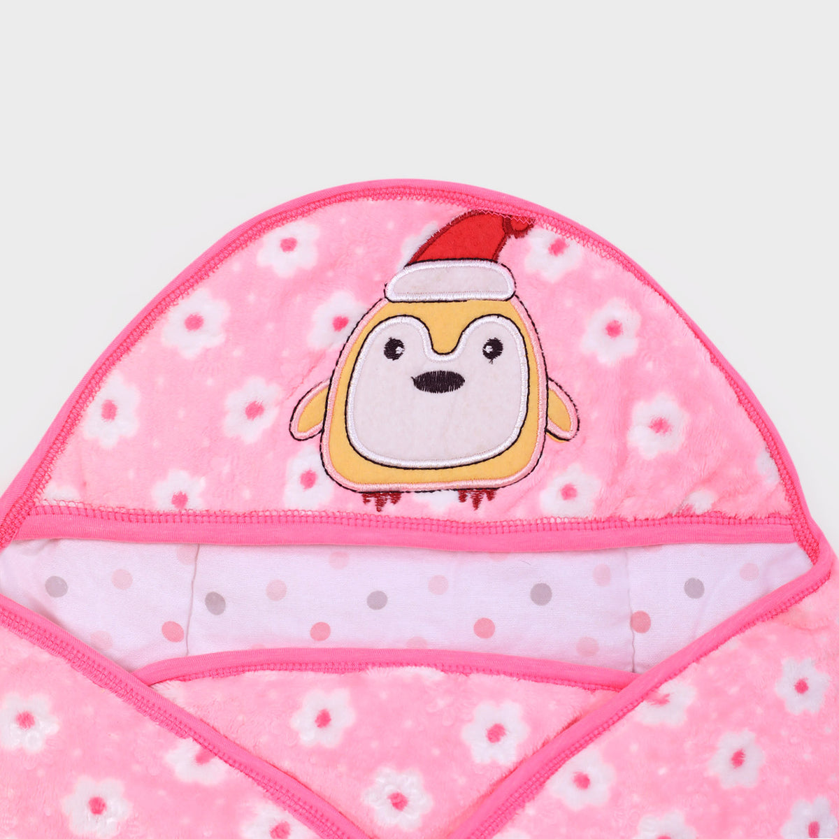 Hooded Soft Blanket Cum Wrapper For Newborn Babies (0-12 Months)