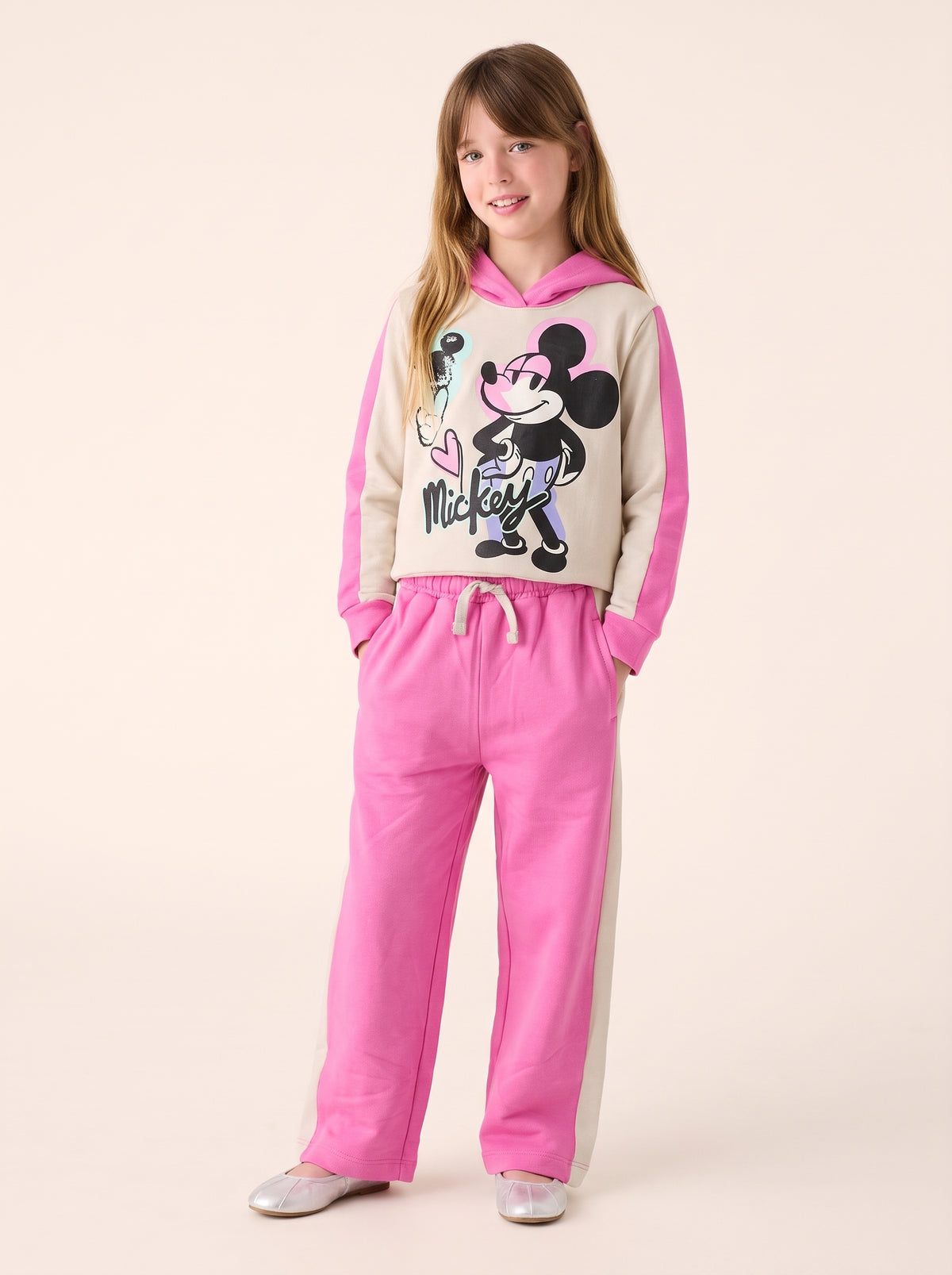 Premium Quality "Mickey Hearts " Printed Hoodie Suit for Kids