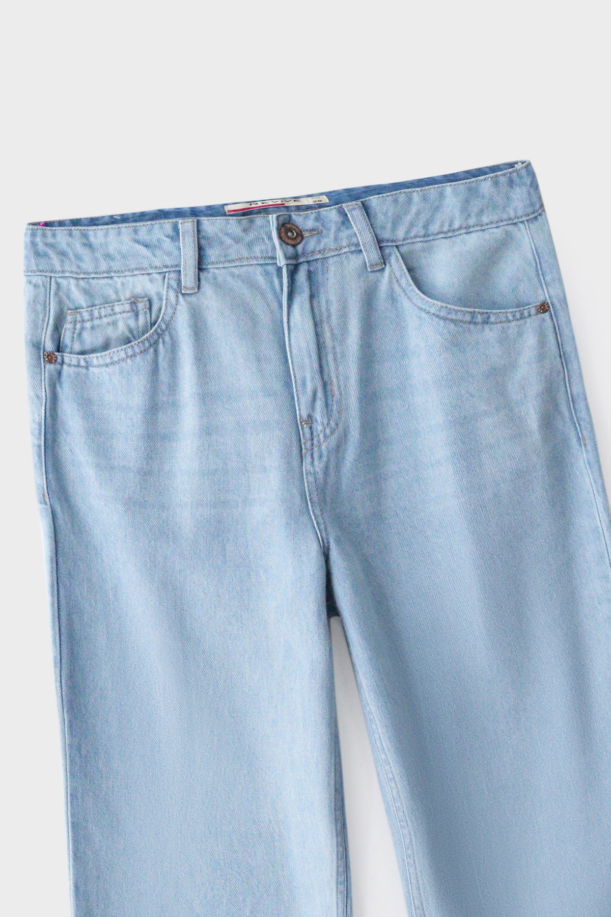 Women Light Blue Jeans with Acid Detailing