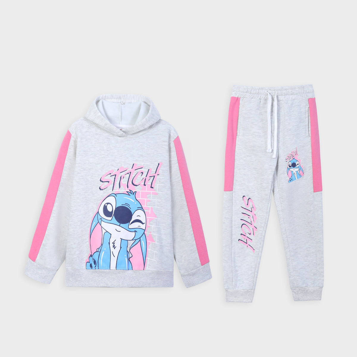 Premium Quality Graphic Panel Fleece pull over Suit For Girls