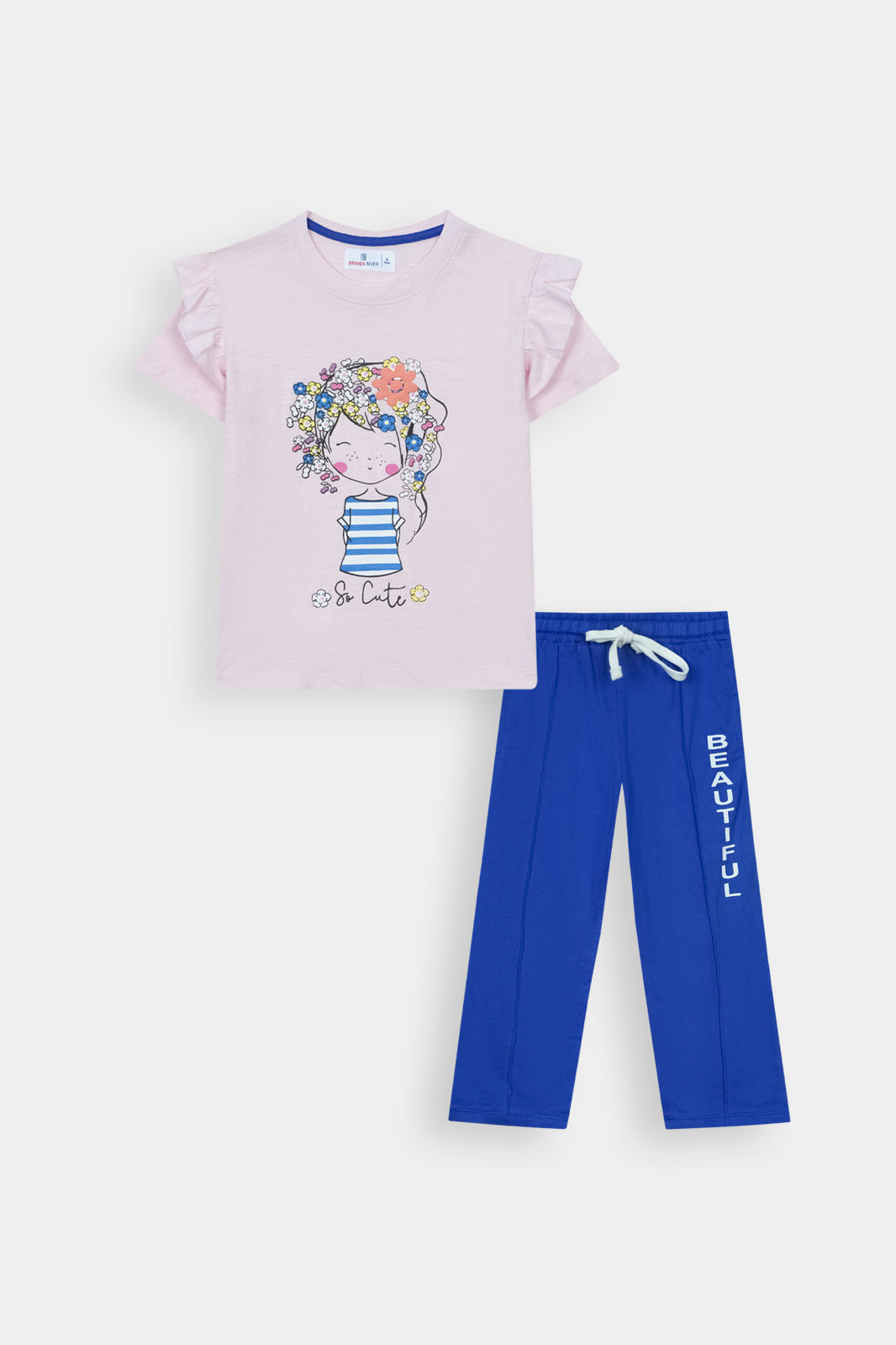 Girls Premium Quality "So Cute" Printed Summer Suit