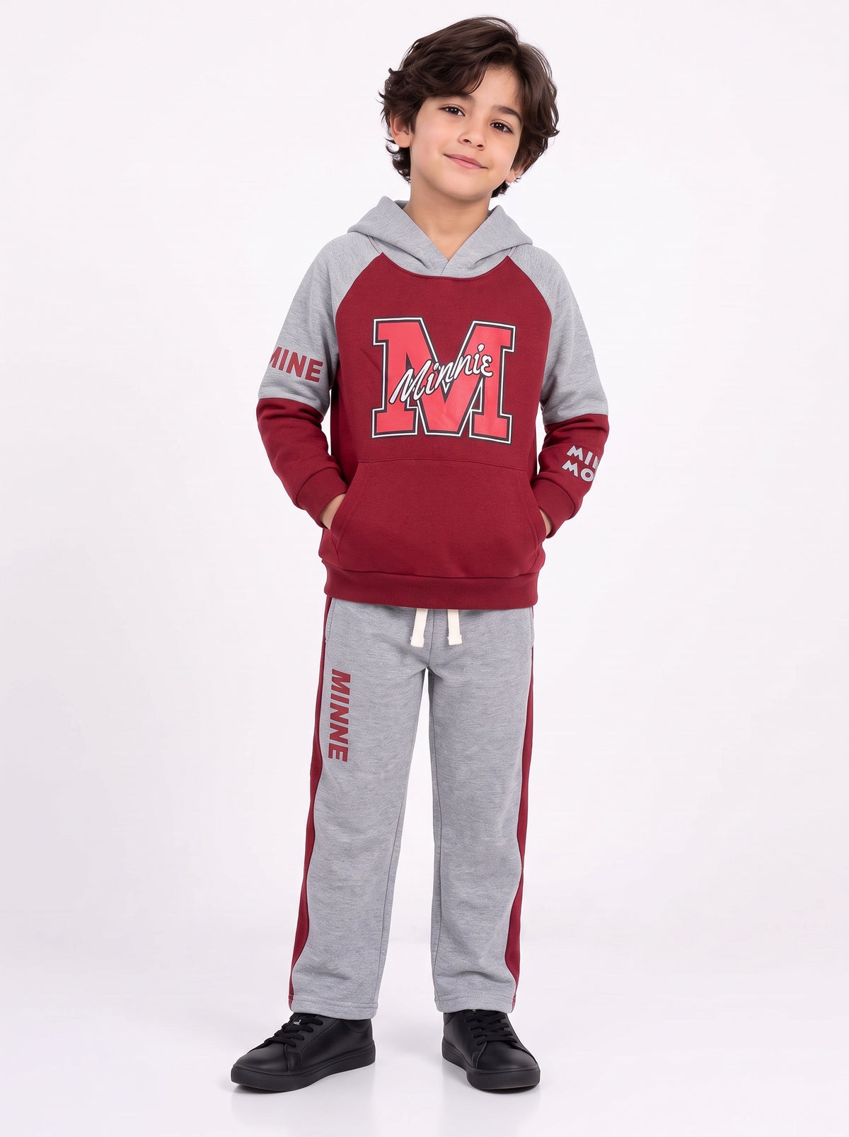 Premium Quality "Minnie Mouse" Printed fleece Hoodie Suit for Kids