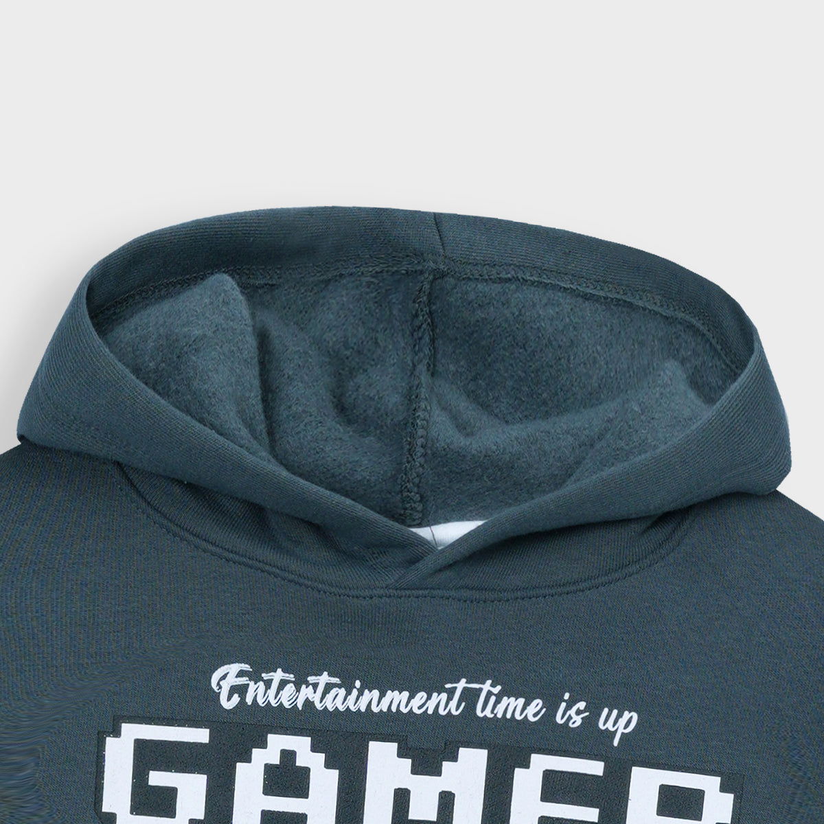 Kids Soft Cotton &quot;Game&quot; Printed Fleece Pull-Over Hoodie