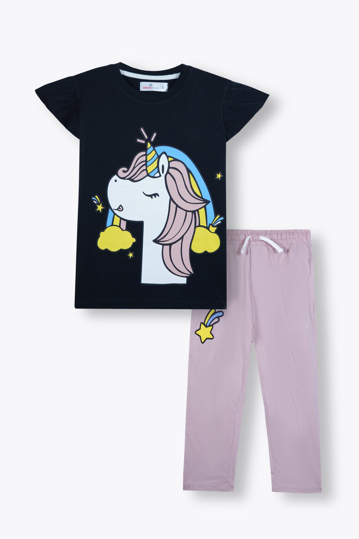 Premium Quality &quot;Baby Unicorn&quot; Printed Girls Summer Suit