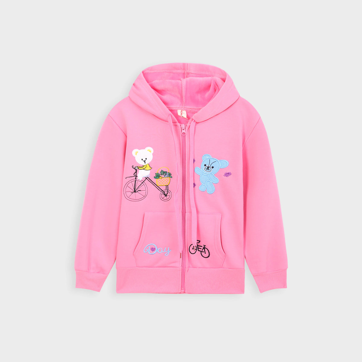 Imported Embroidered Fleece Hoodie For Girls