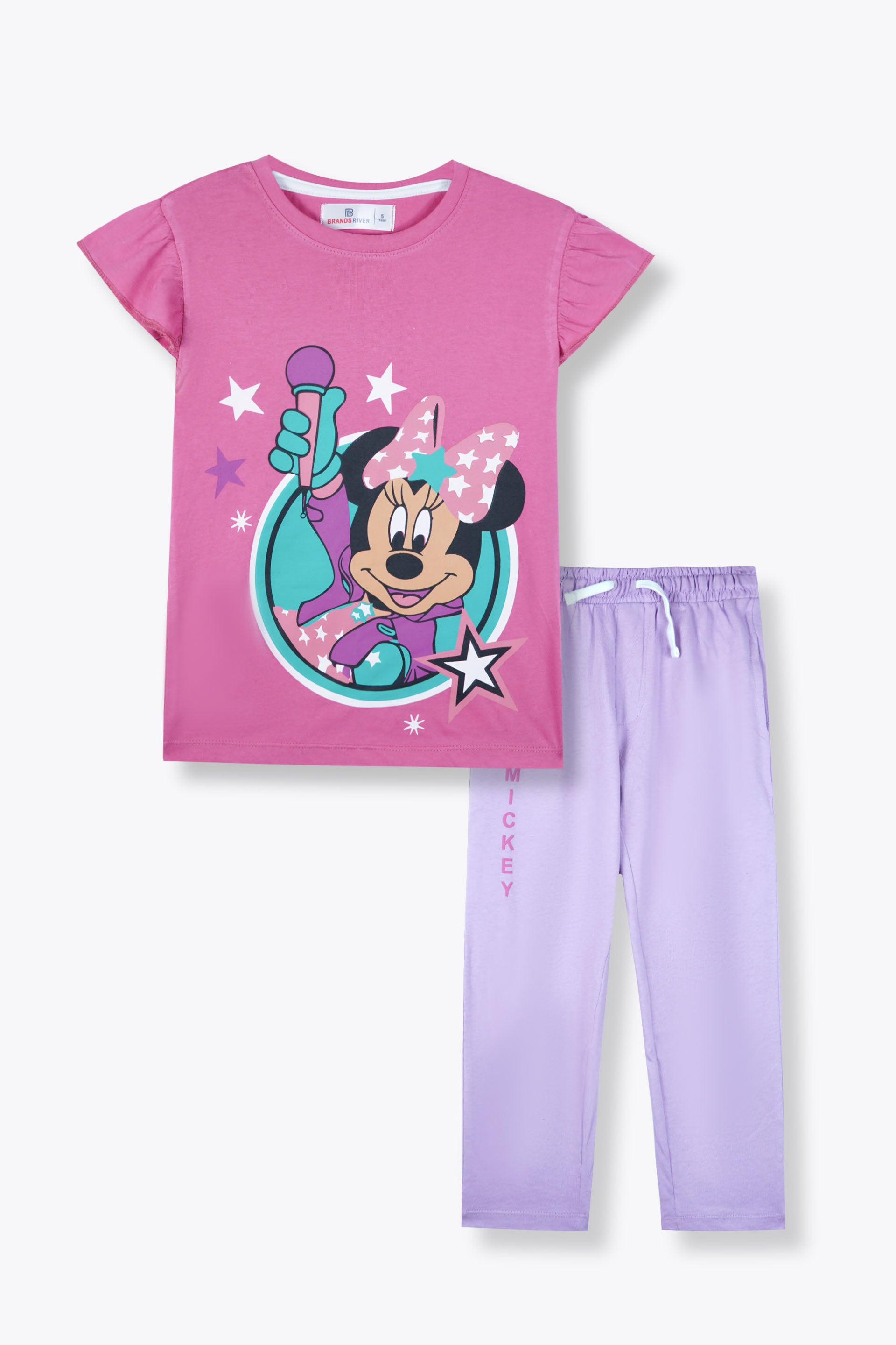 Premium Quality "Minnie Mouse" Printed Frilled Girls Summer Suit