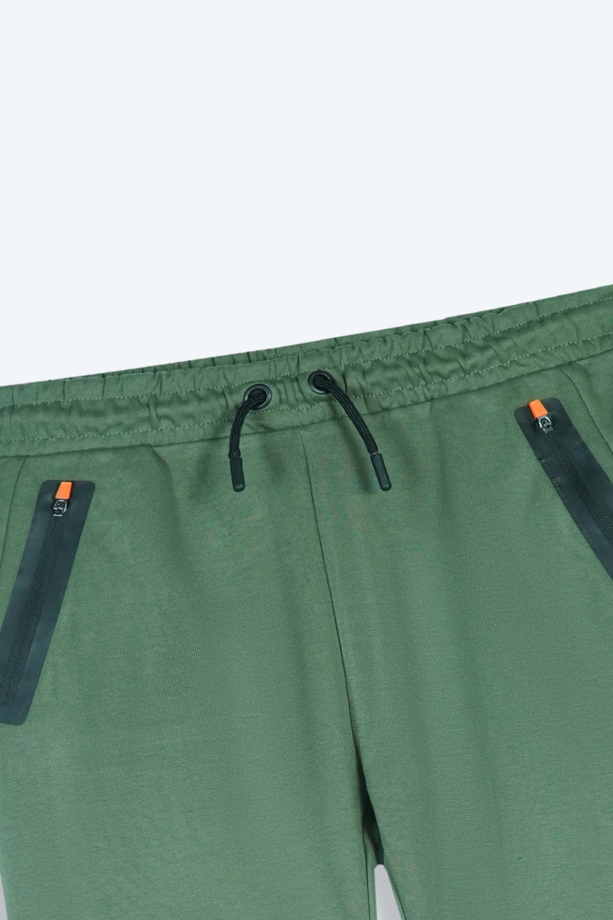 Kids Premium Quality Zip Pockets Green Trouser
