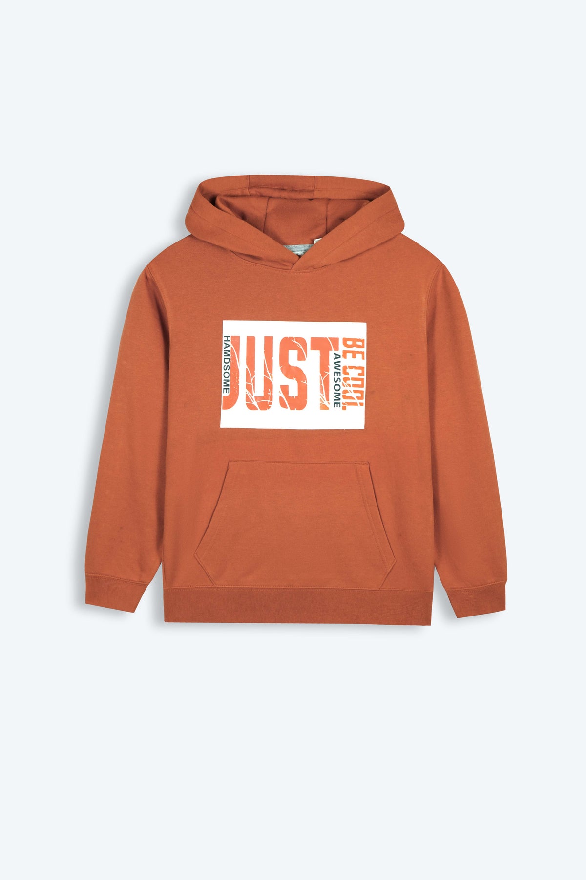 Premium Quality &quot;Just Be Cool&quot; Printed Pull-Over Kangaroo Pocket Fleece Hoodie