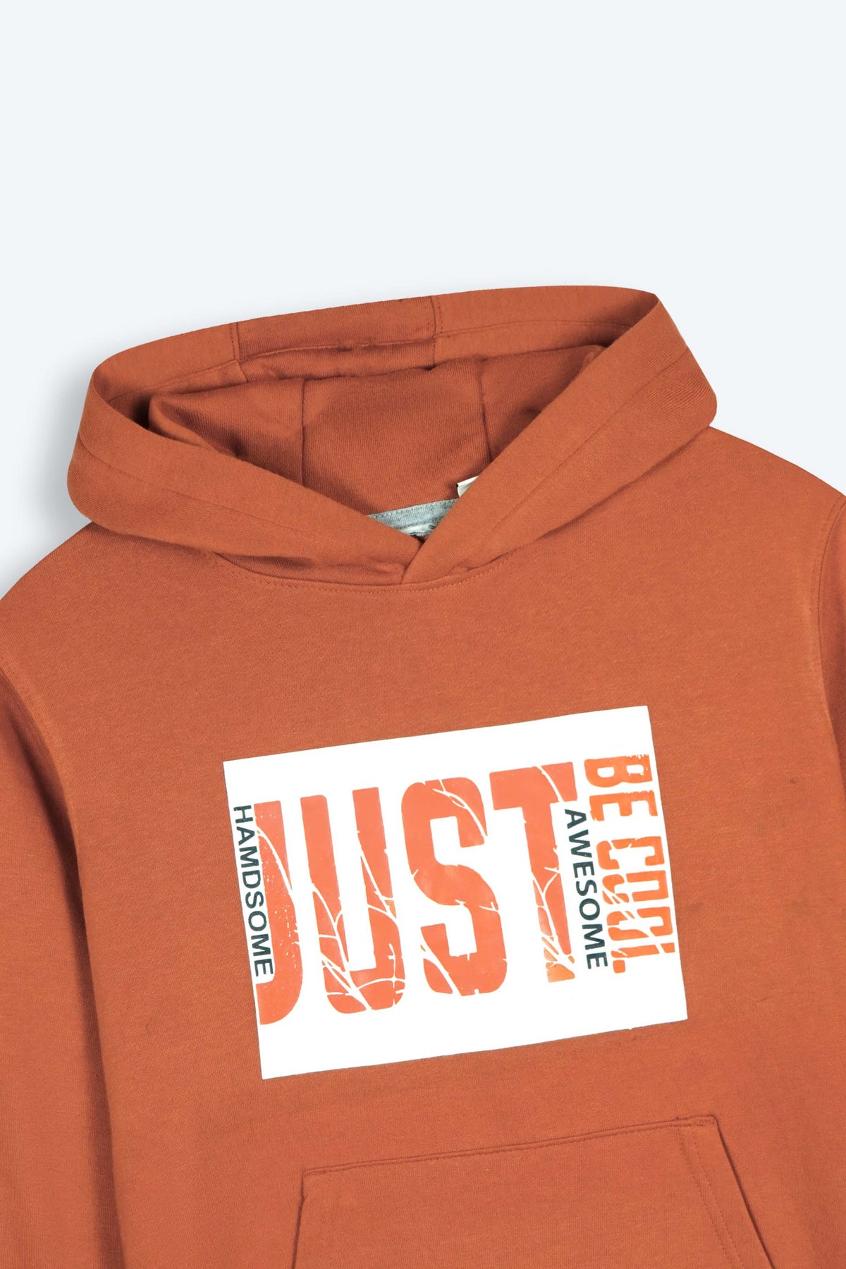 Premium Quality &quot;Just Be Cool&quot; Printed Pull-Over Kangaroo Pocket Fleece Hoodie
