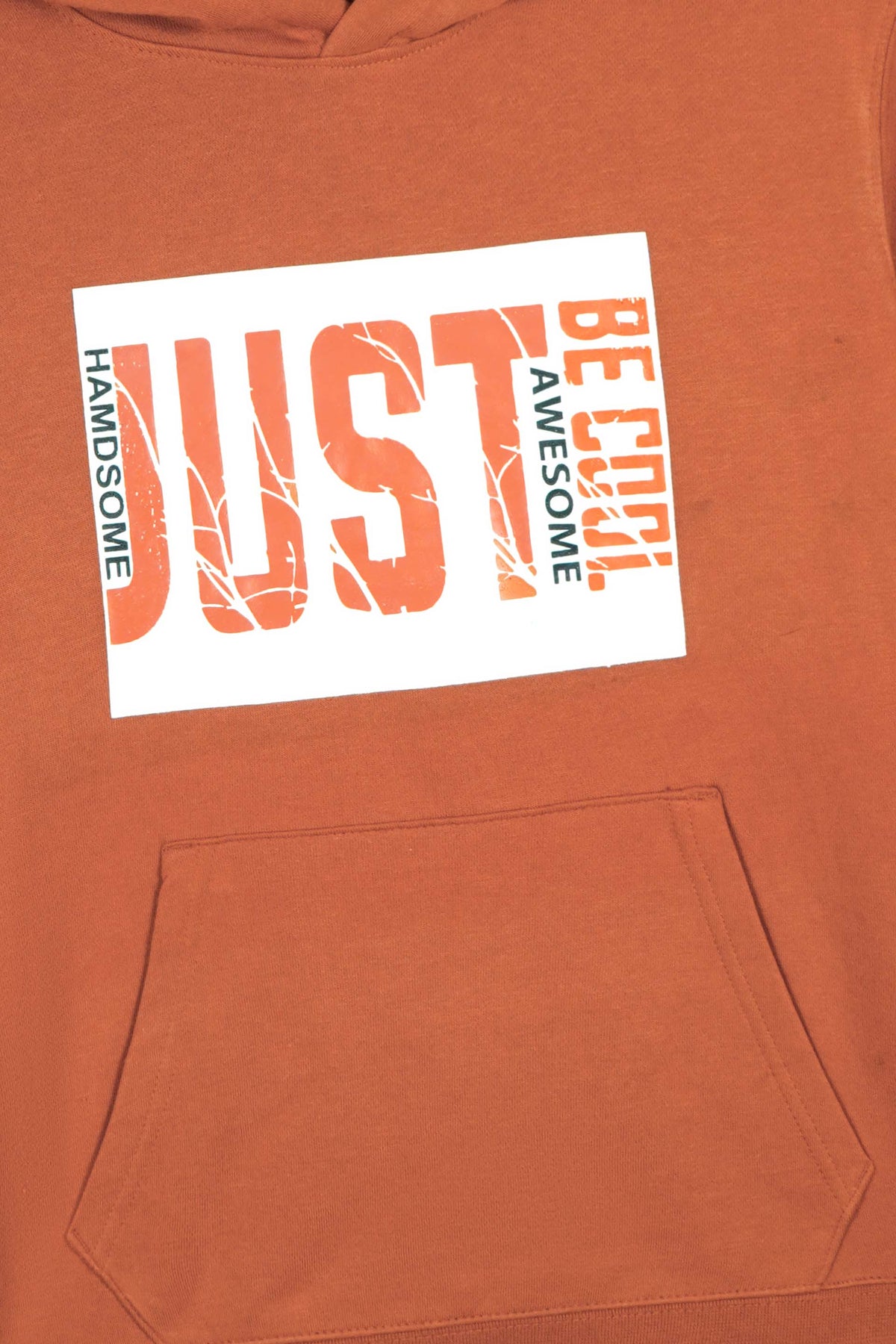 Premium Quality &quot;Just Be Cool&quot; Printed Pull-Over Kangaroo Pocket Fleece Hoodie